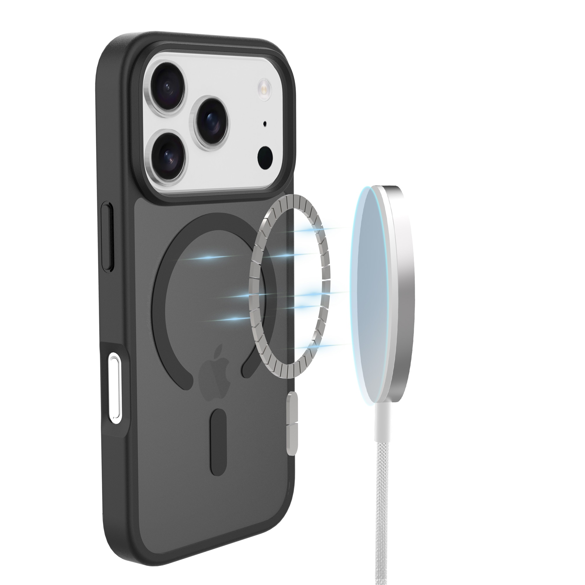 Coque Magnetic Hybrid iPhone 17 Pro Max, Frosted Black