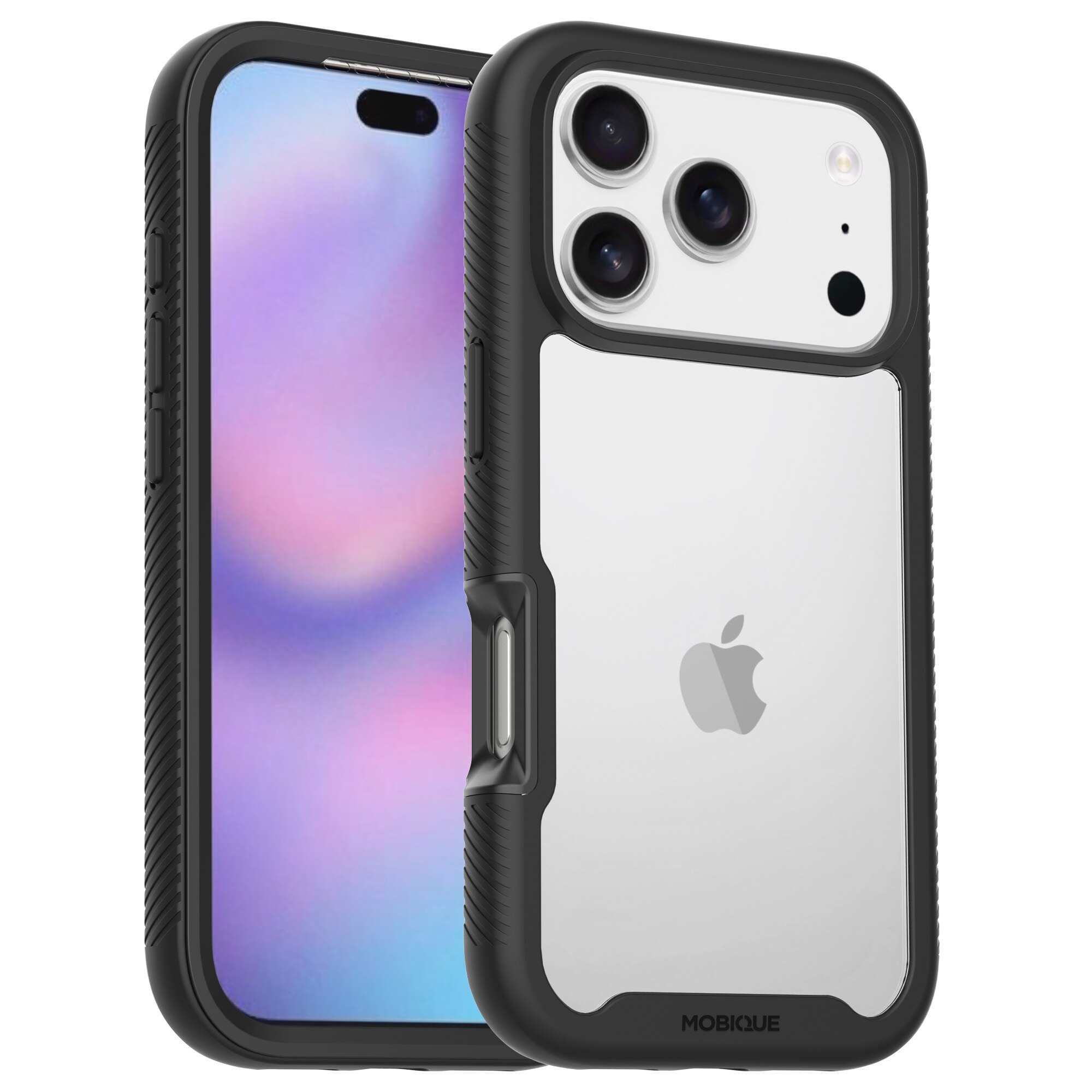 Coque Full Protection iPhone 17 Pro, Noir  / transparent
