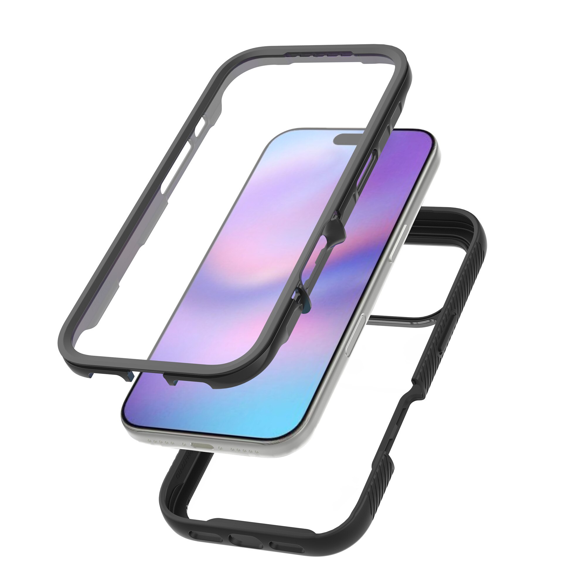 Coque Full Protection iPhone 17 Pro, Noir  / transparent
