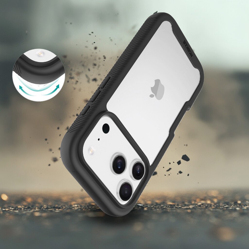 Coque Full Protection iPhone 17 Pro, Noir  / transparent