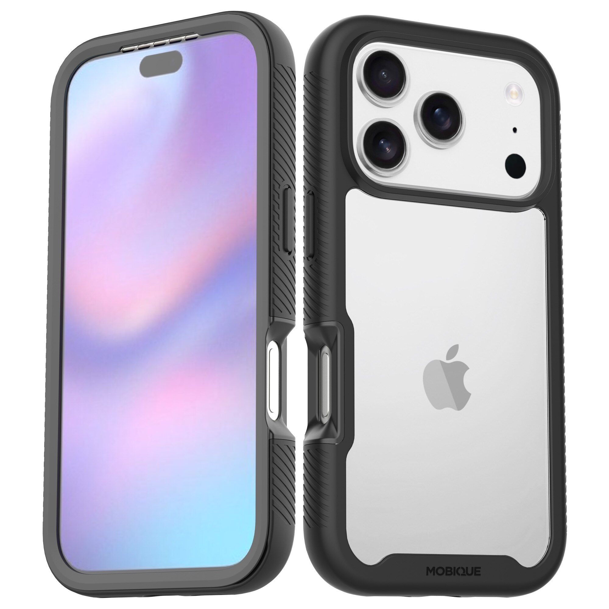 Coque Full Protection iPhone 17 Pro, Noir  / transparent