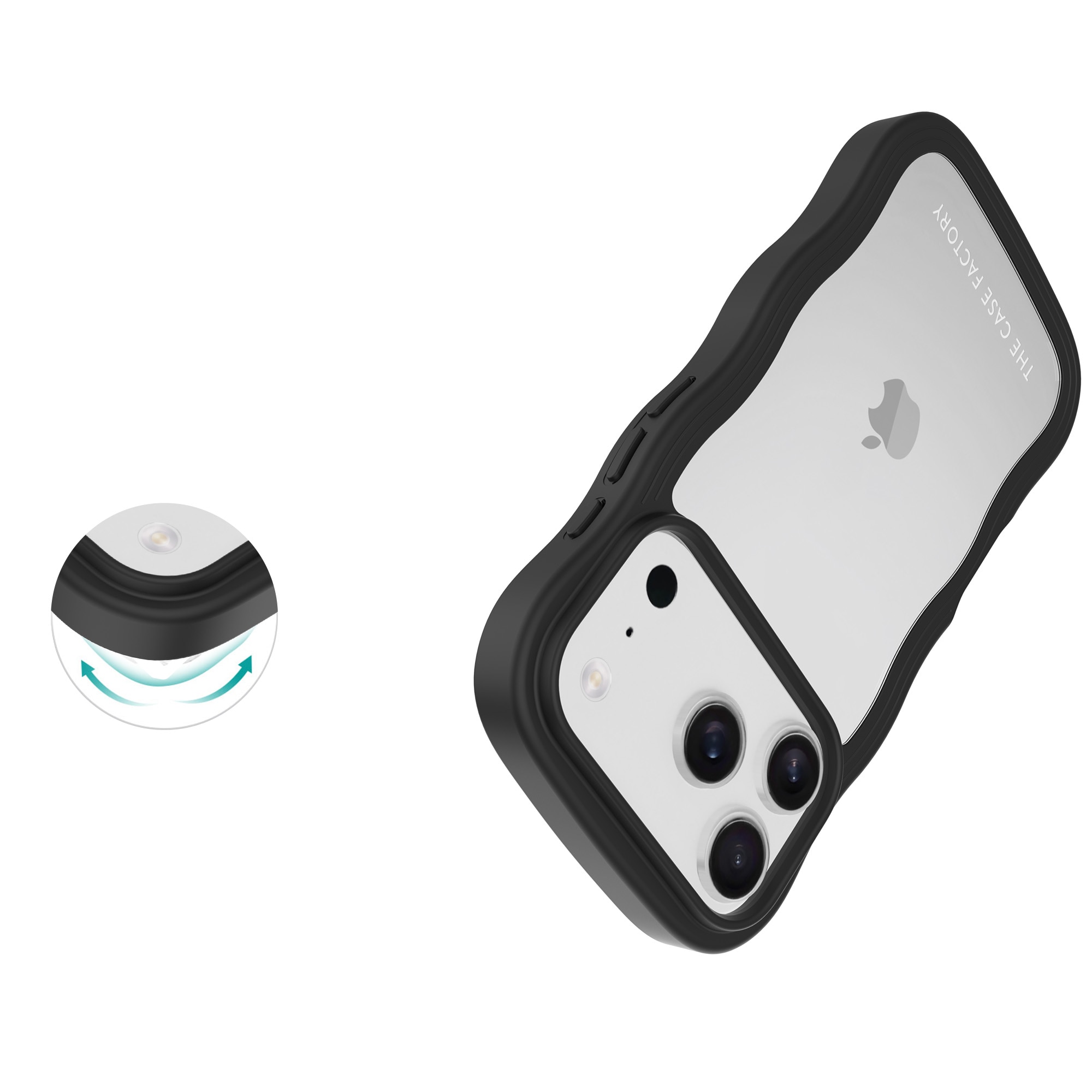 The Wave Case iPhone 17 Pro, Noir
