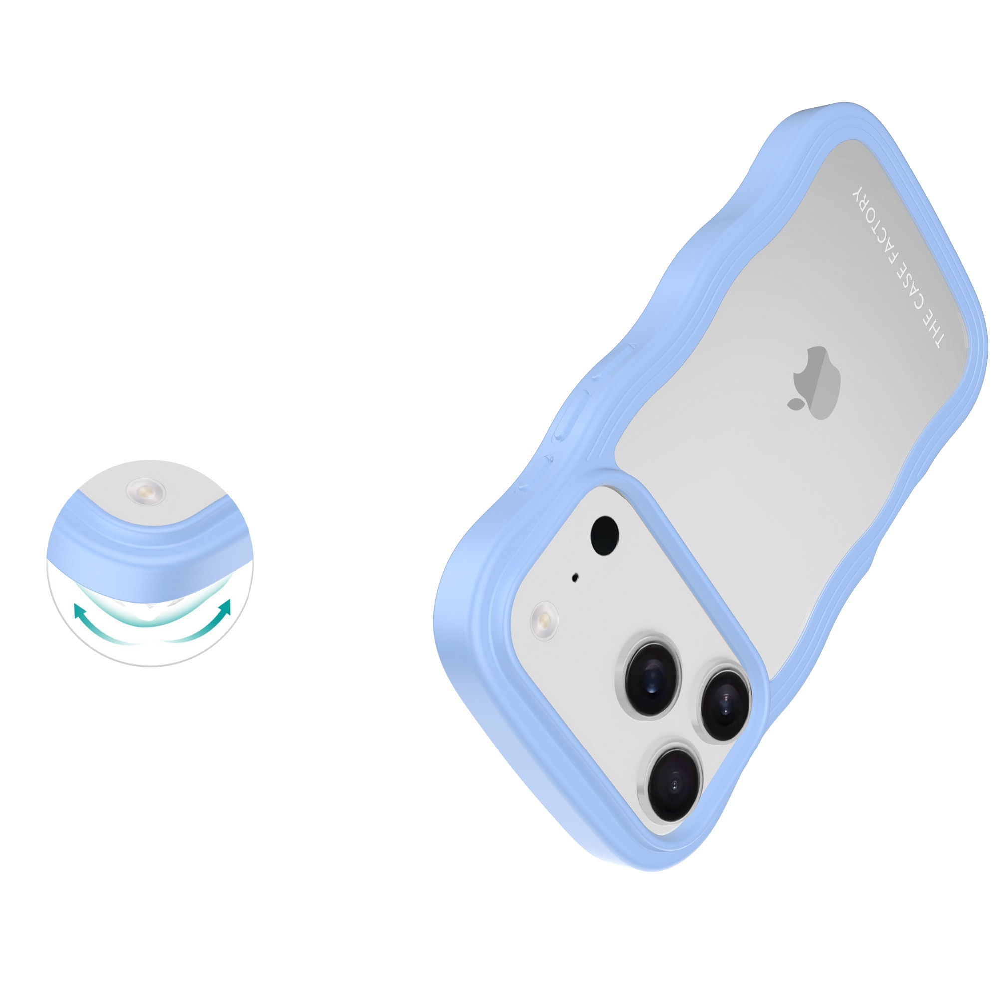 The Wave Case iPhone 17 Pro, Bleu