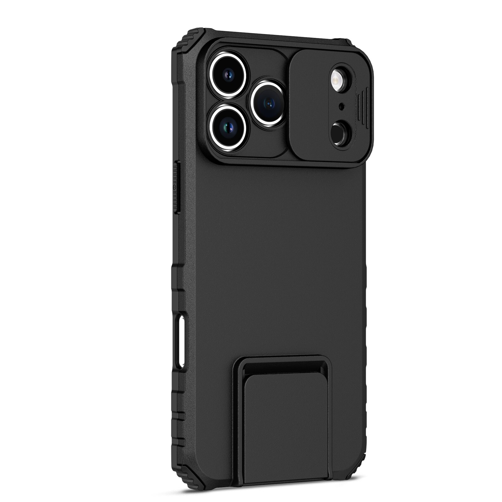 Coque Kickstand avec Protège Caméra iPhone 17 Pro, Noir