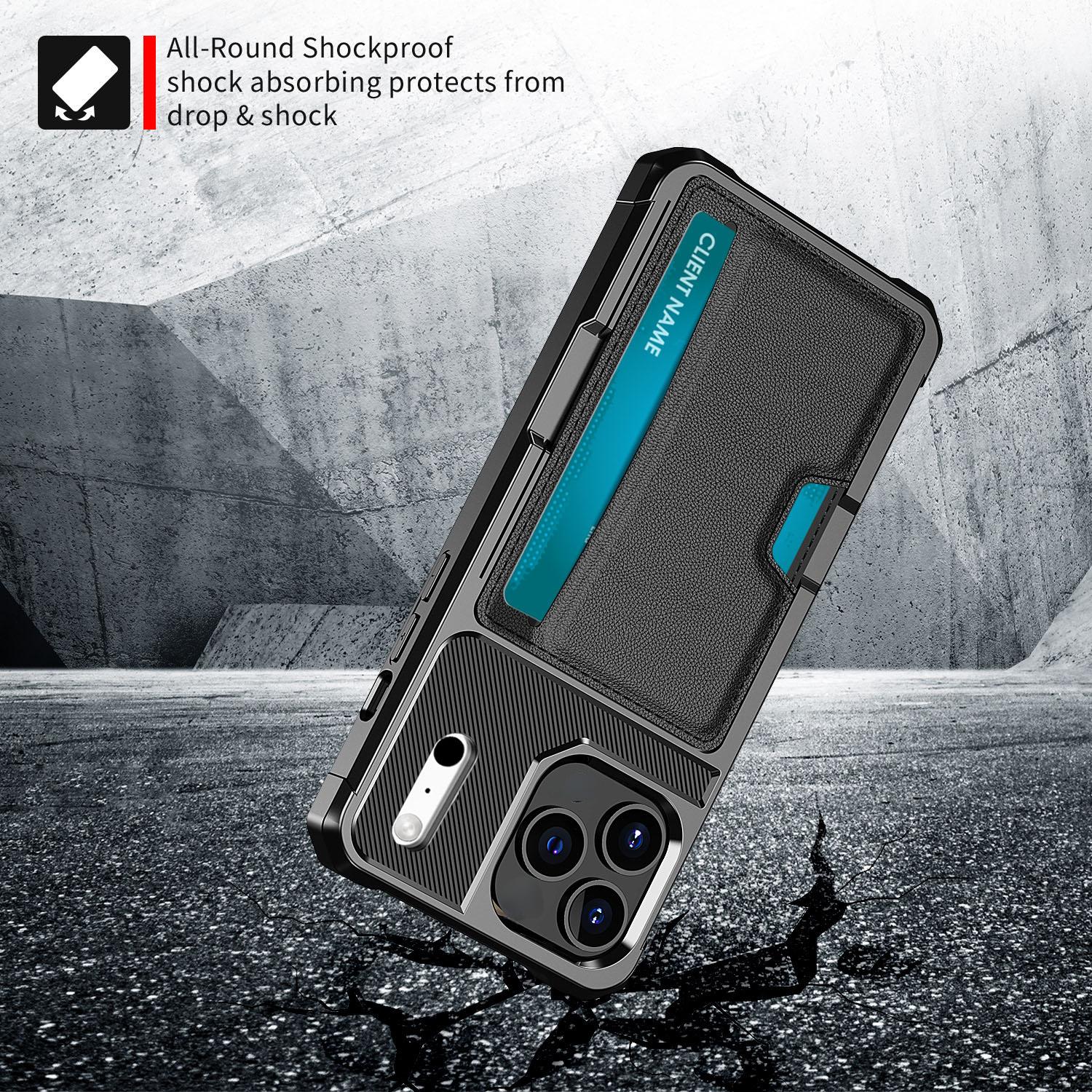 Coque Tough Card Case iPhone 17 Pro, noir