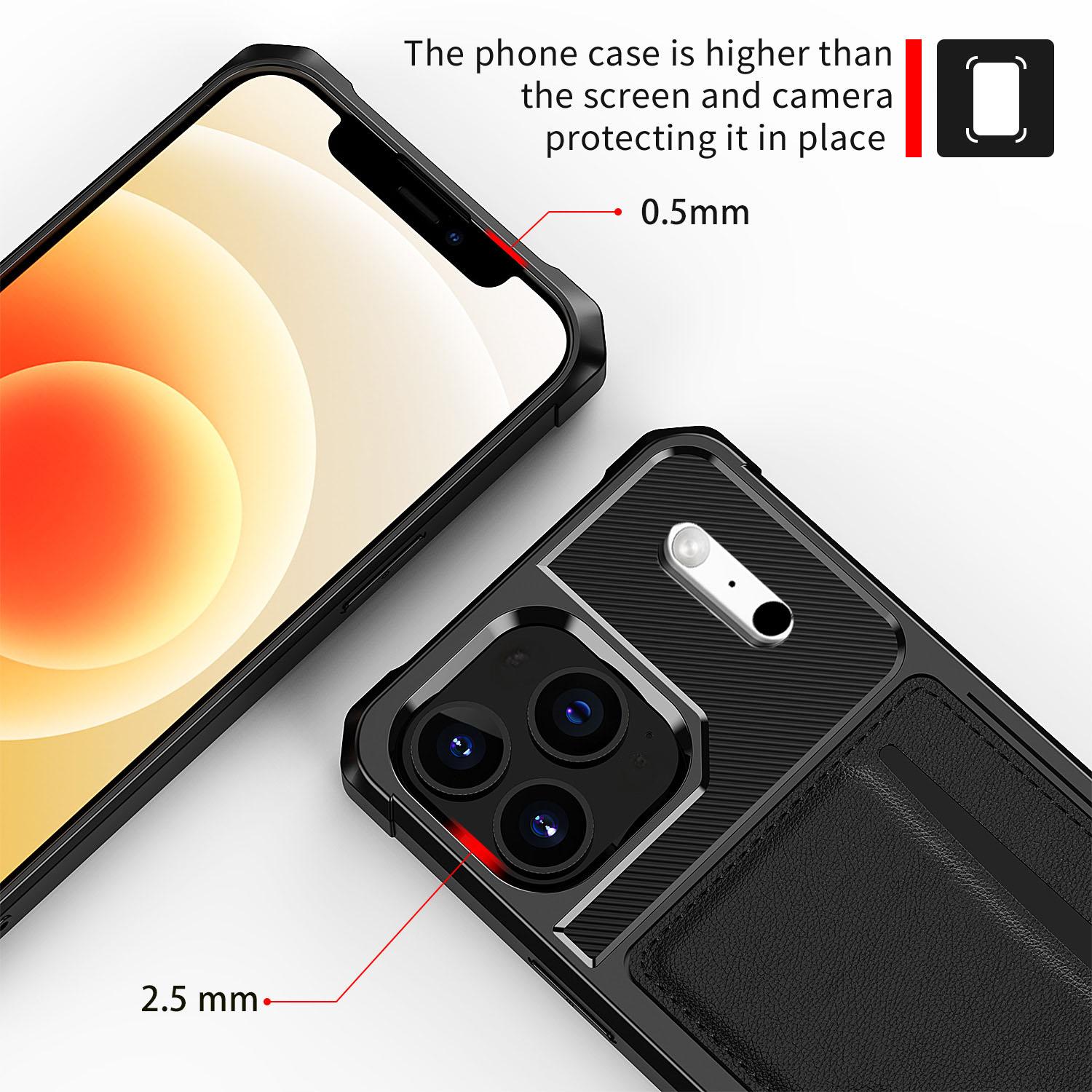 Coque Tough Card Case iPhone 17 Pro, noir