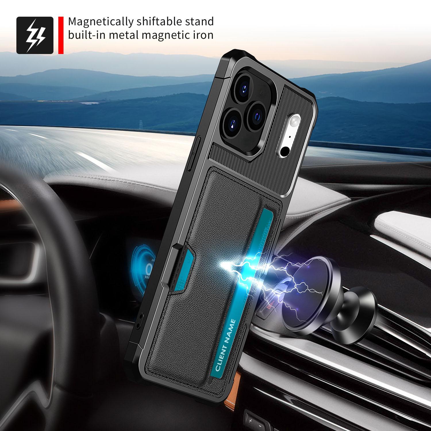 Coque Tough Card Case iPhone 17 Pro, noir