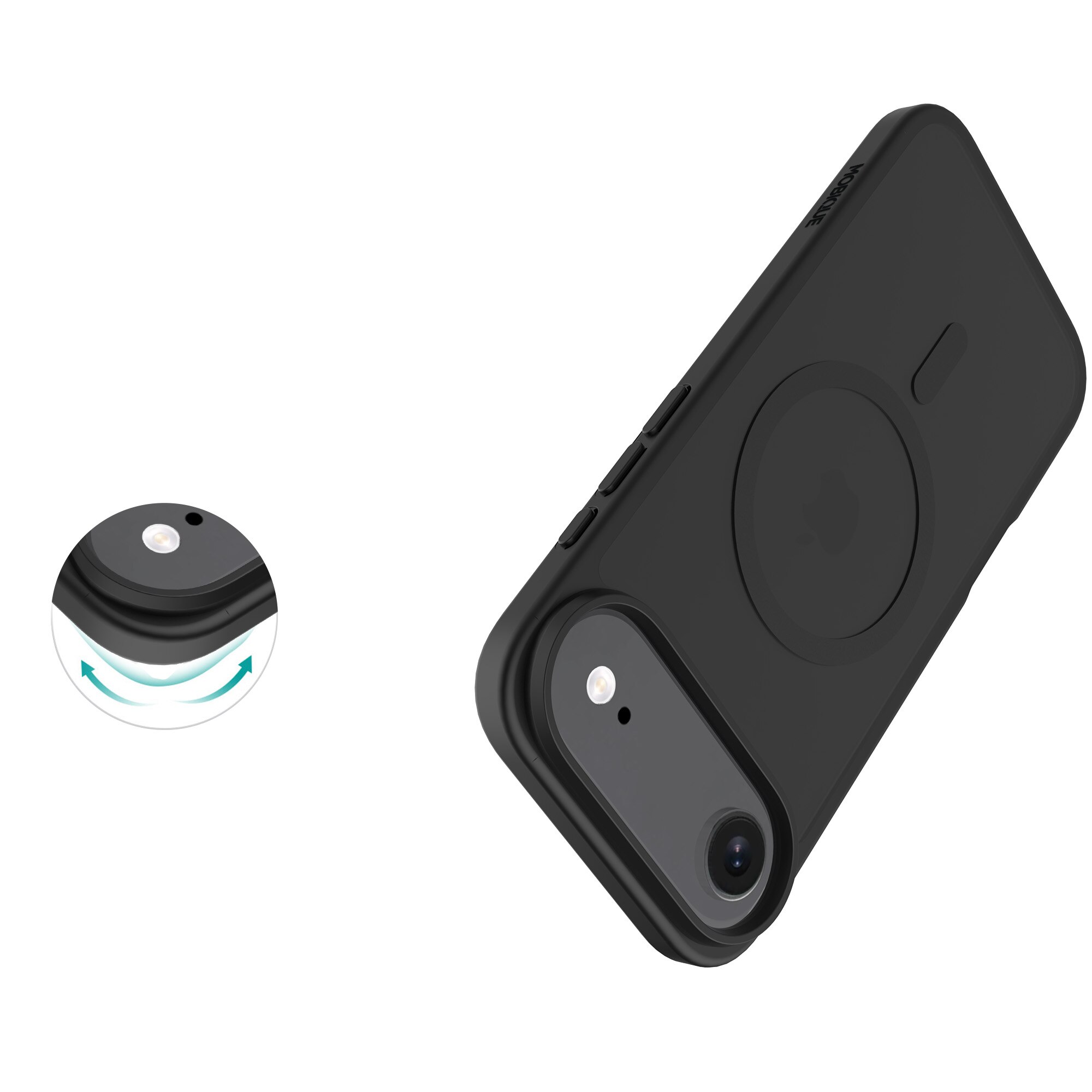 Coque Magnetic Hybrid iPhone 17 Air, Frosted Black