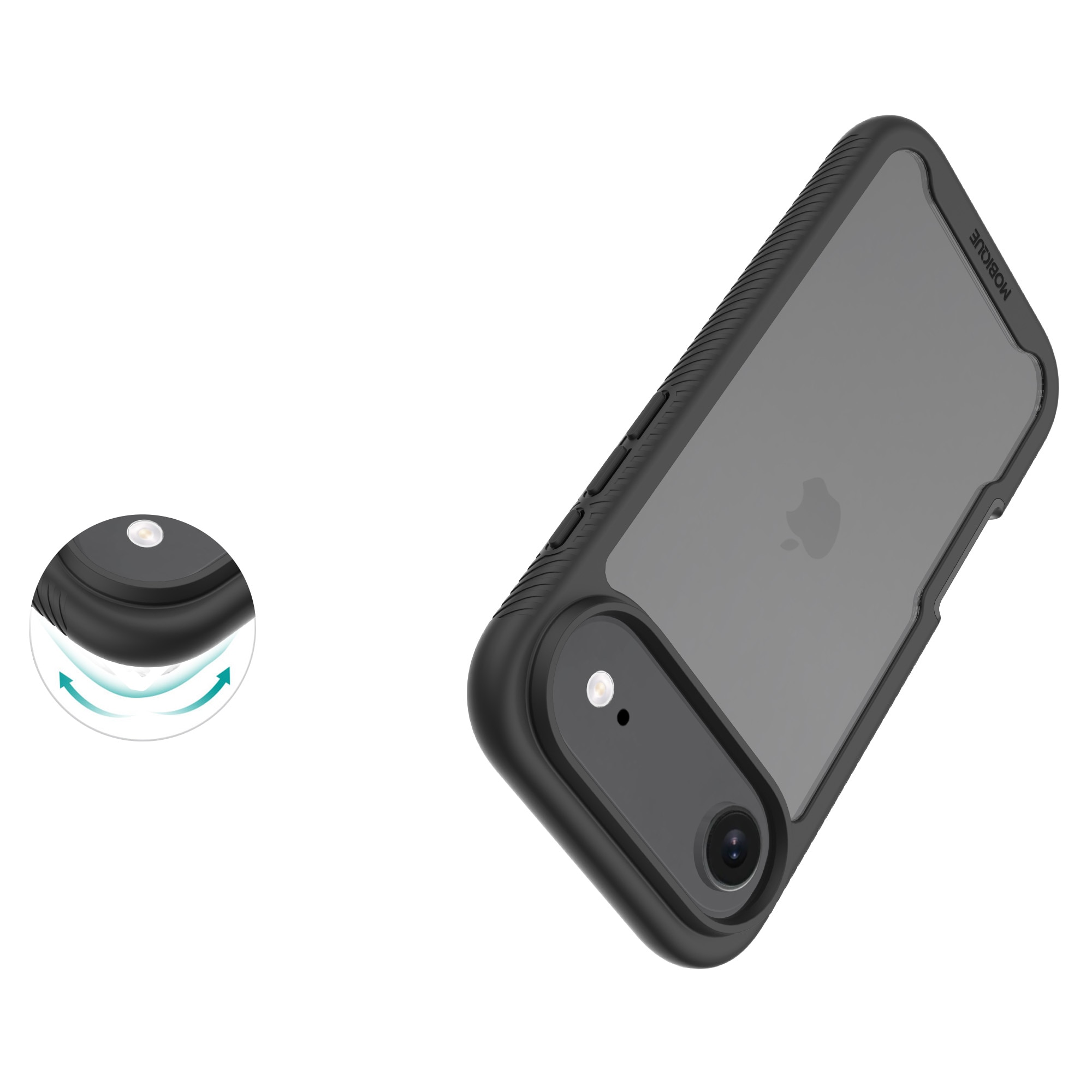 Coque Full Protection iPhone 17 Air, Noir  / transparent