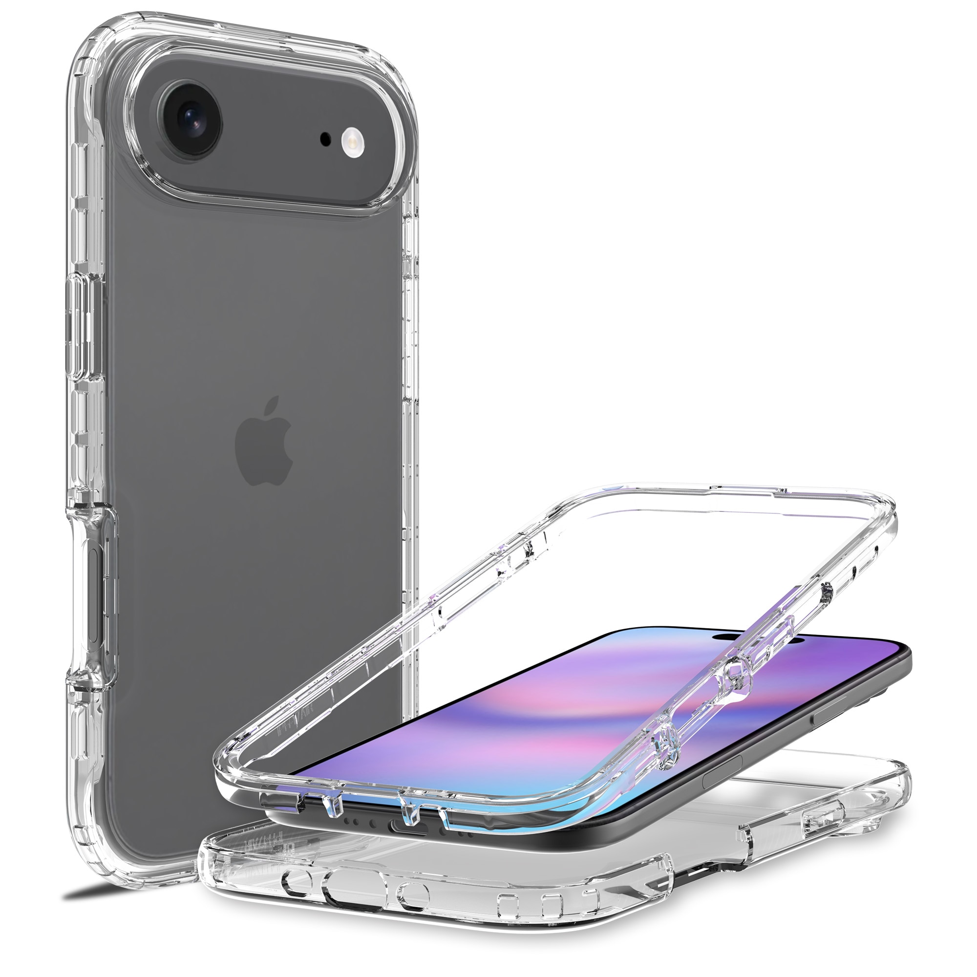 Coque de couverture complète iPhone 17 Air, Transparent