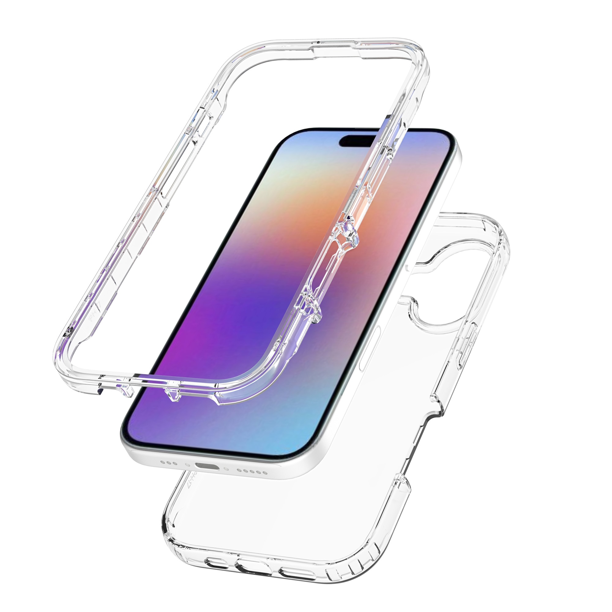 Coque de couverture complète iPhone 17, Transparent