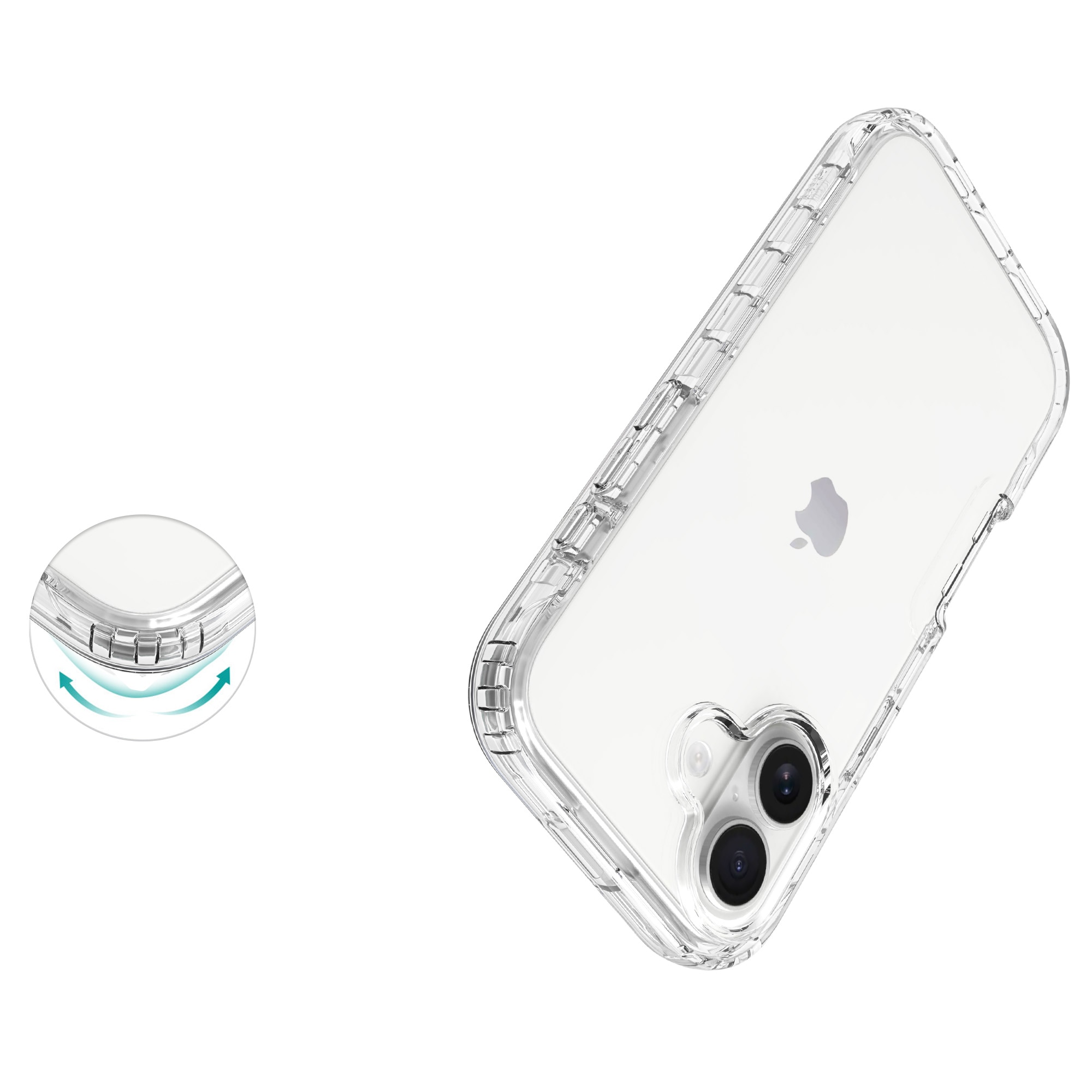 Coque de couverture complète iPhone 17, Transparent