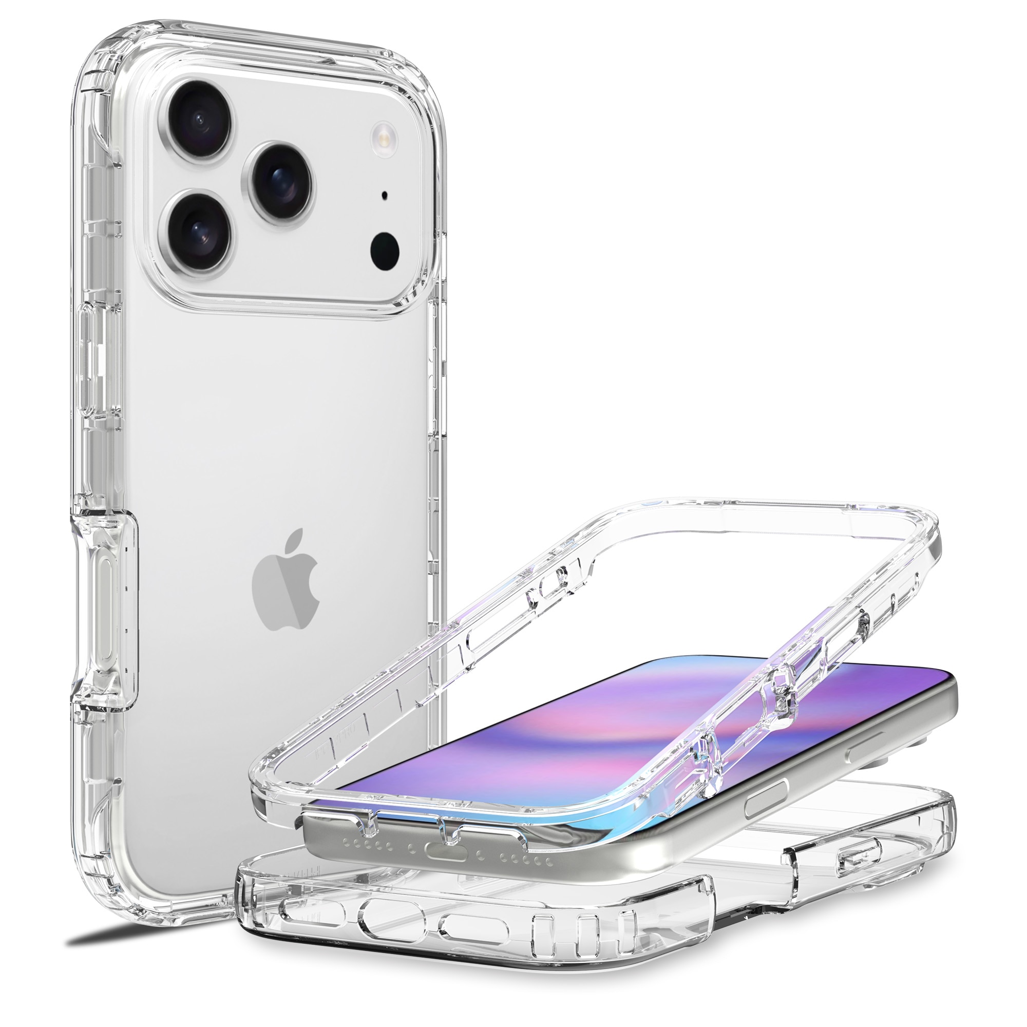 Coque de couverture complète iPhone 17 Pro Max, Transparent