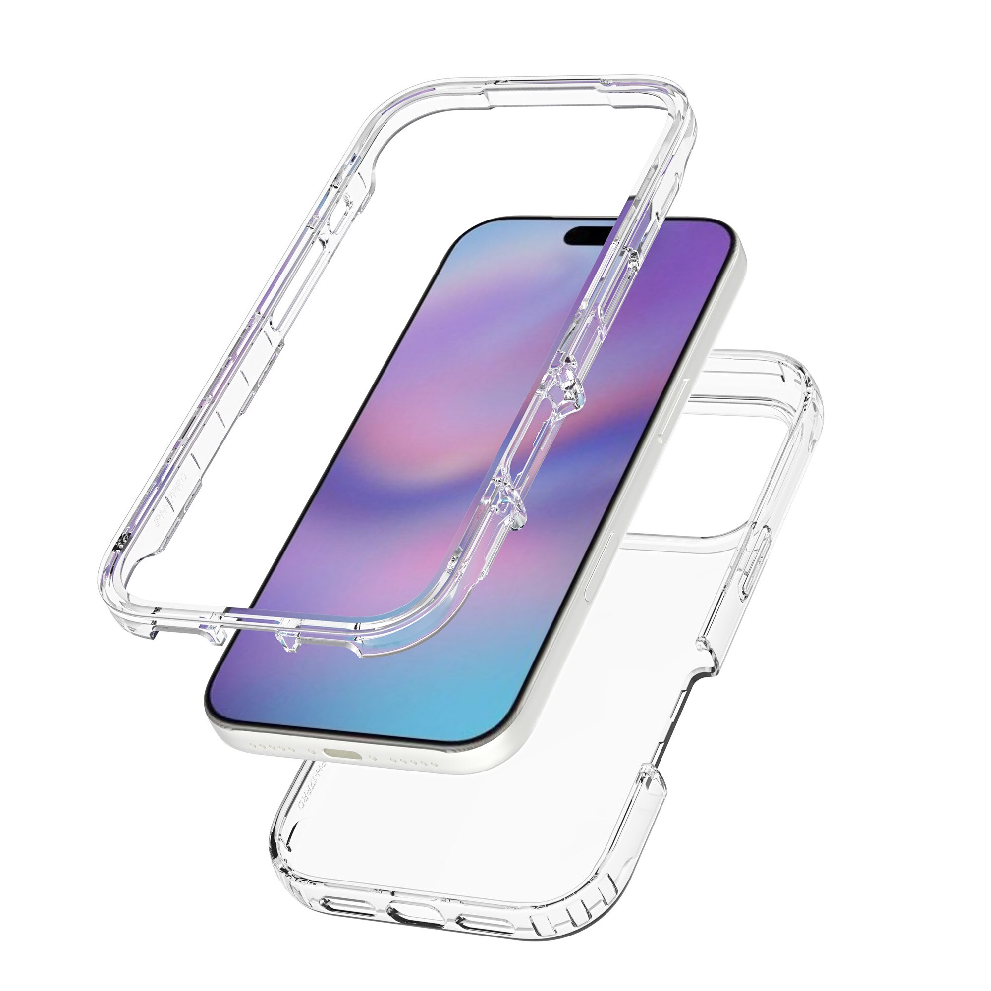 Coque de couverture complète iPhone 17 Pro, Transparent