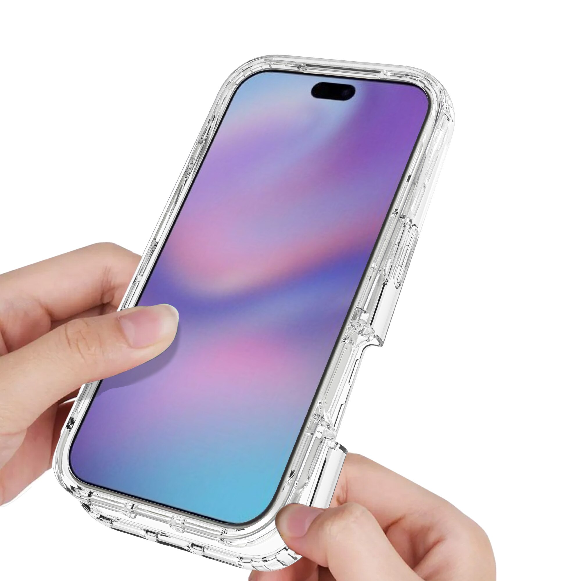 Coque de couverture complète iPhone 17 Pro, Transparent