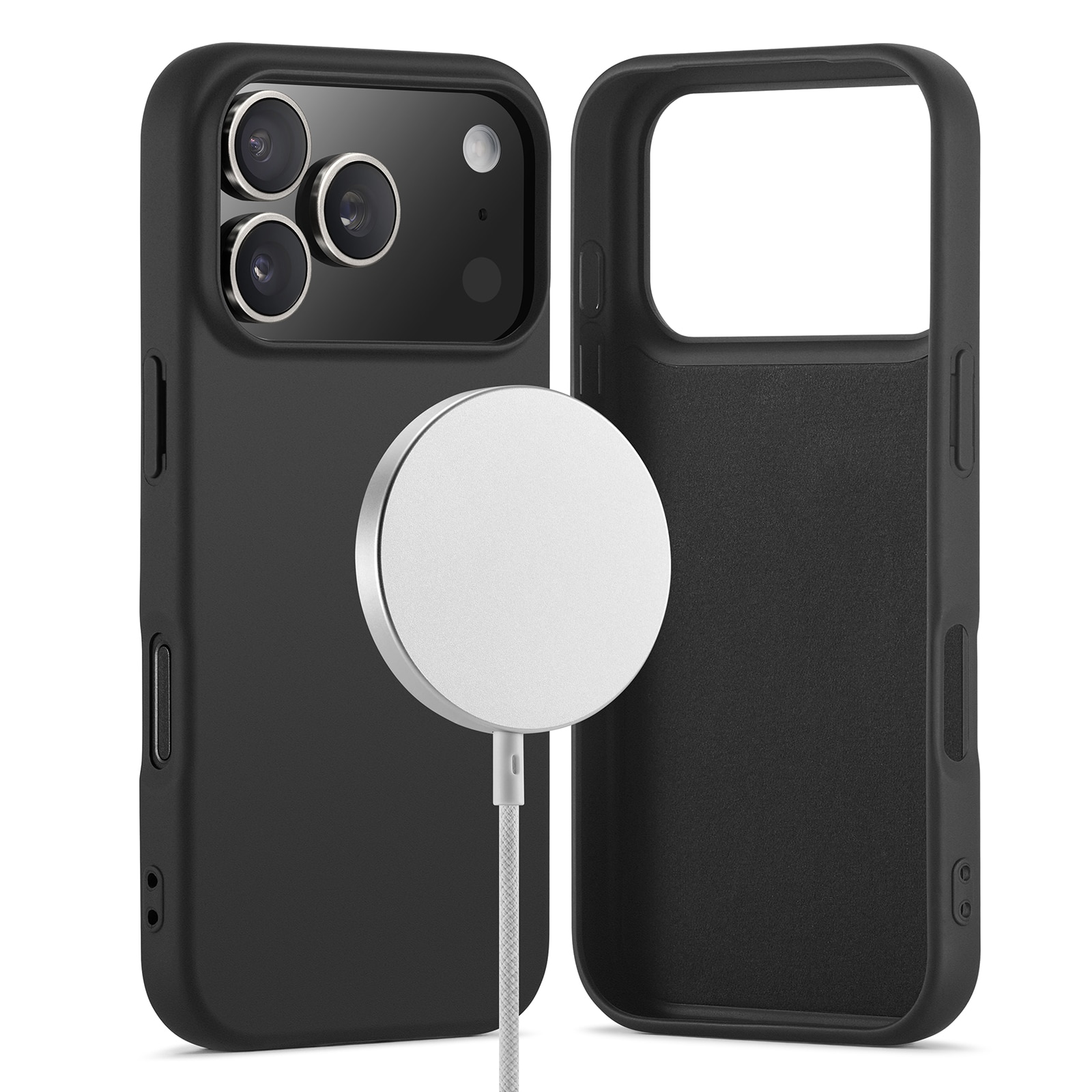 Coque TPU MagSafe iPhone 17 Pro Max, Noir