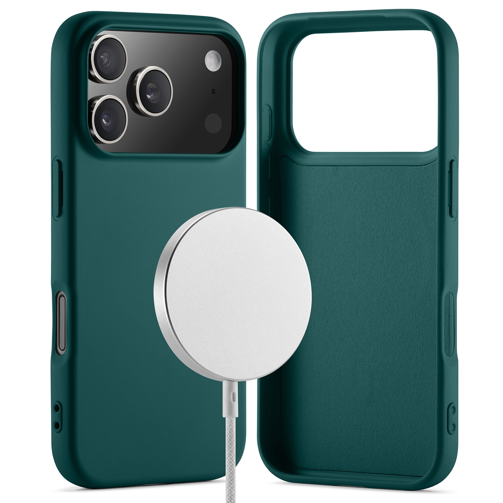 Coque TPU MagSafe iPhone 17 Pro Max, Vert foncé