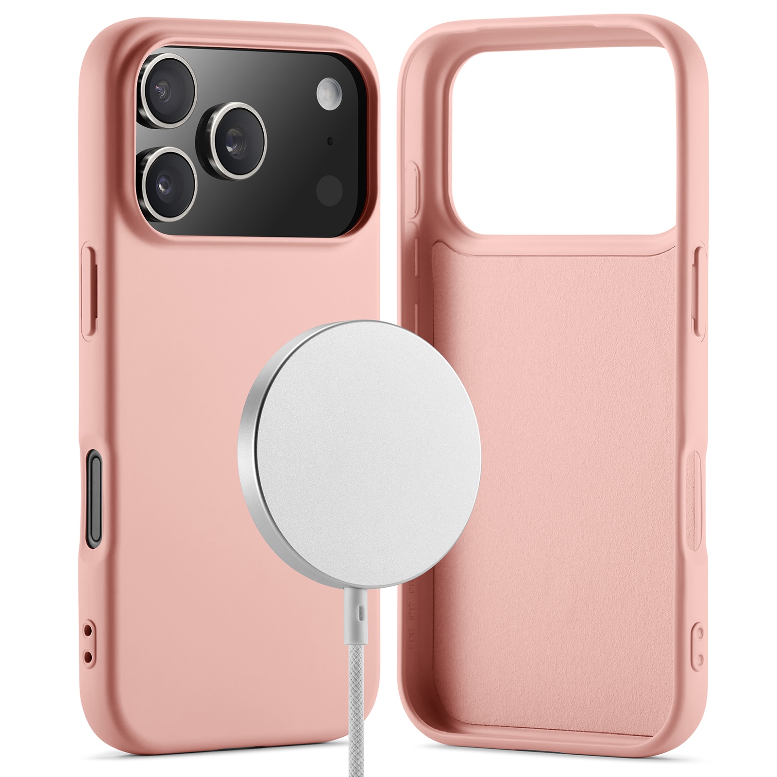Coque TPU MagSafe iPhone 17 Pro Max, Rose