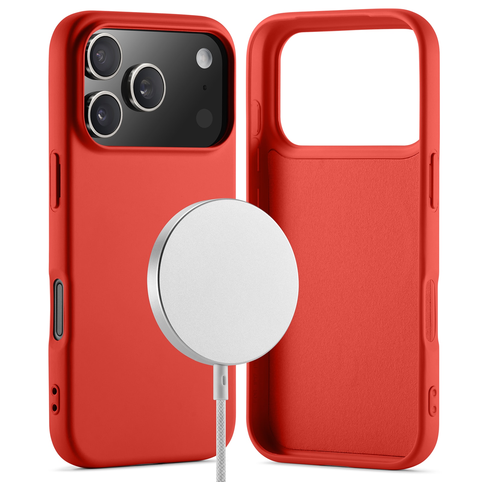 Coque TPU MagSafe iPhone 17 Pro Max, Rouge