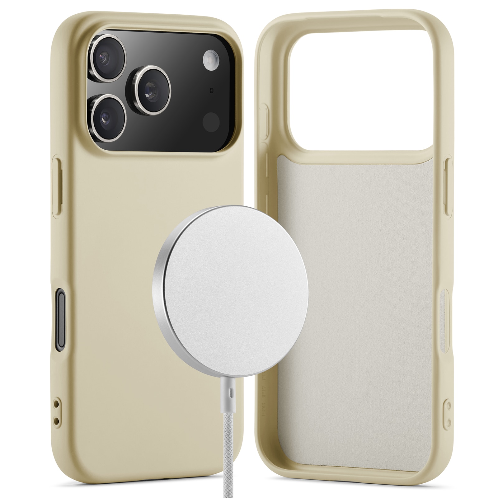 Coque TPU MagSafe iPhone 17 Pro Max, Beige