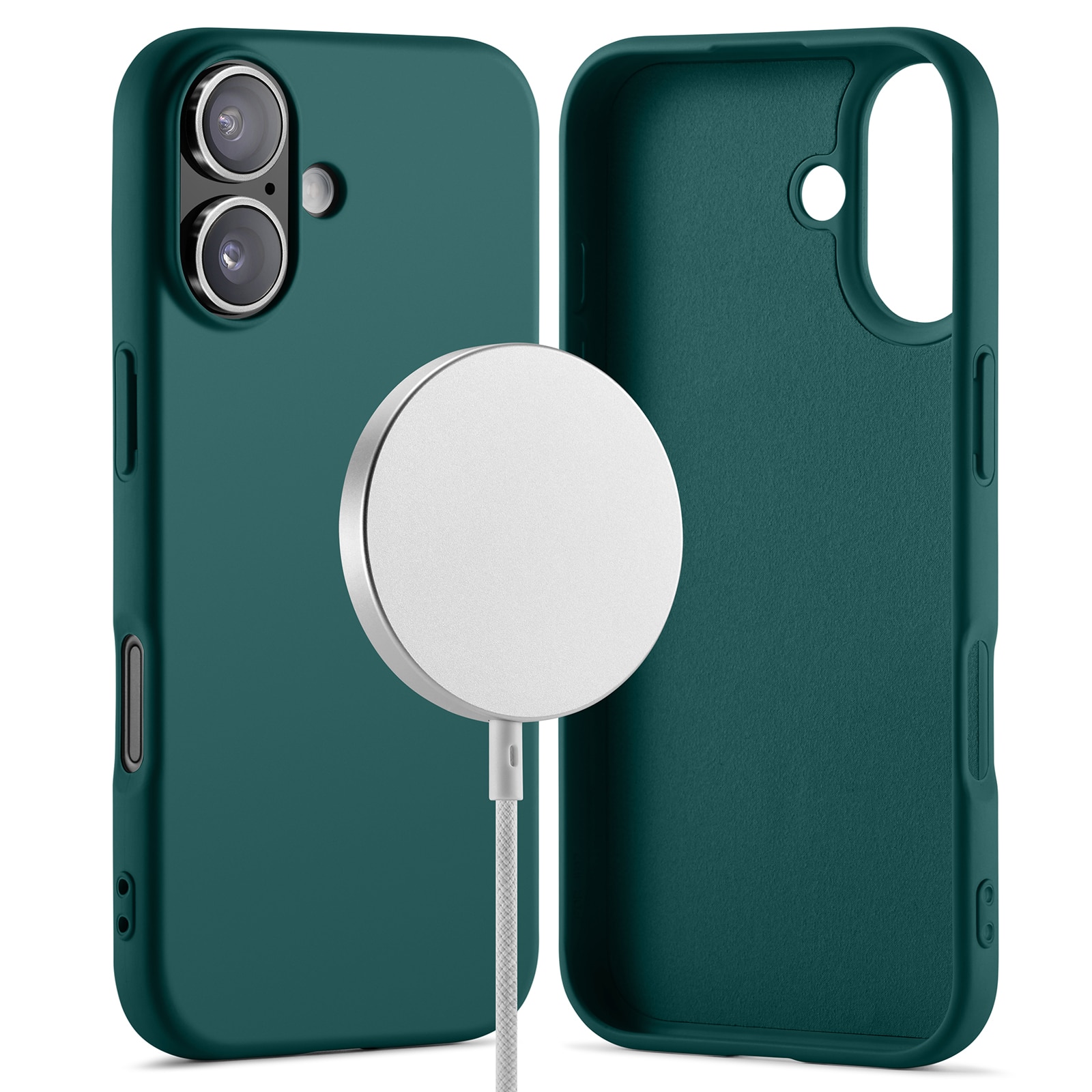 Coque TPU MagSafe iPhone 17, Vert foncé