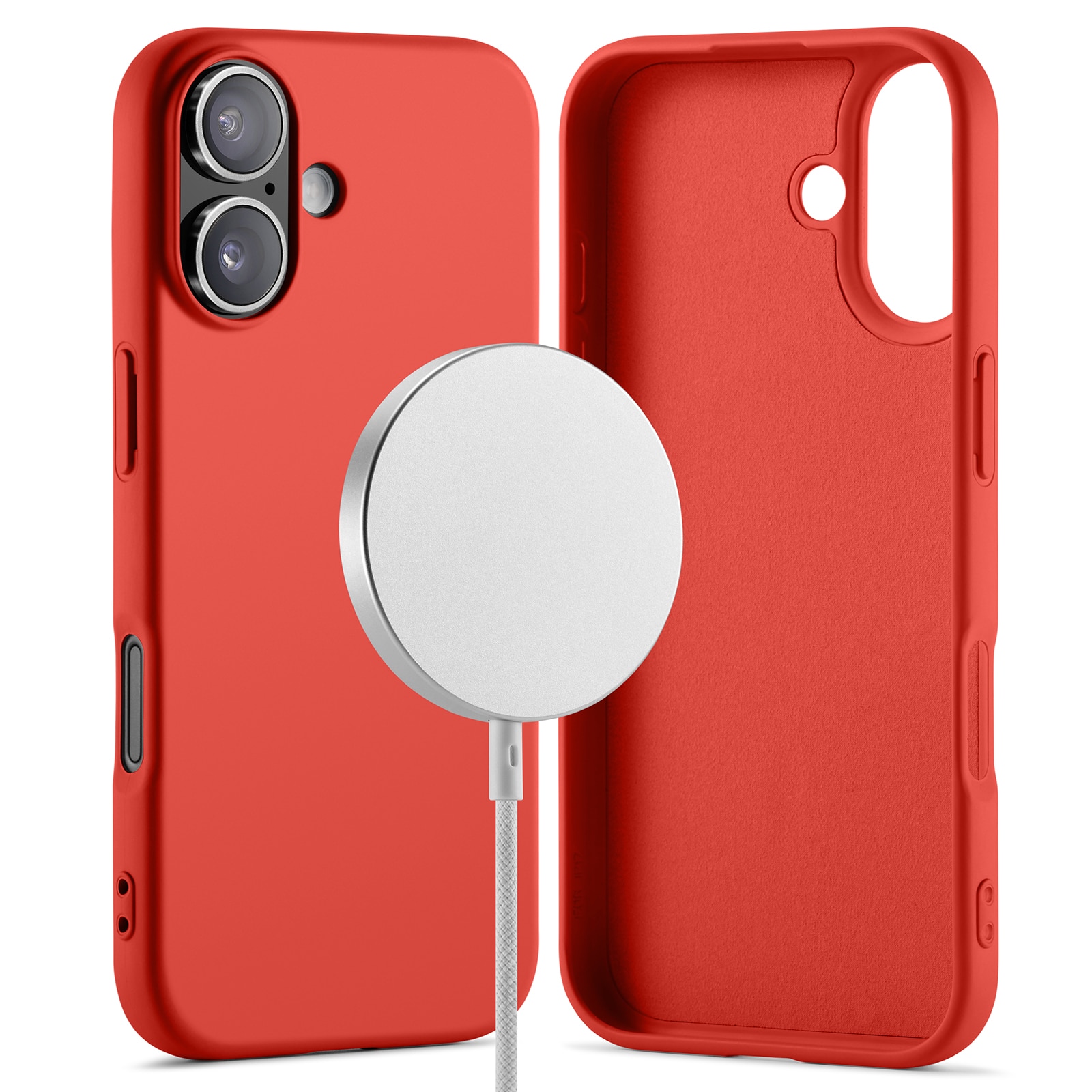 Coque TPU MagSafe iPhone 17, Rouge