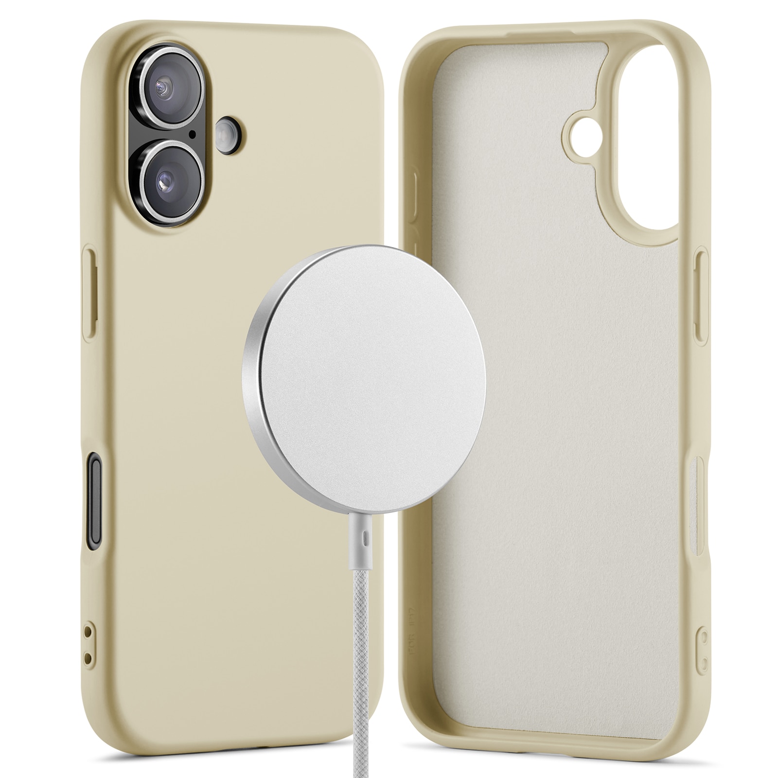 Coque TPU MagSafe iPhone 17, Beige