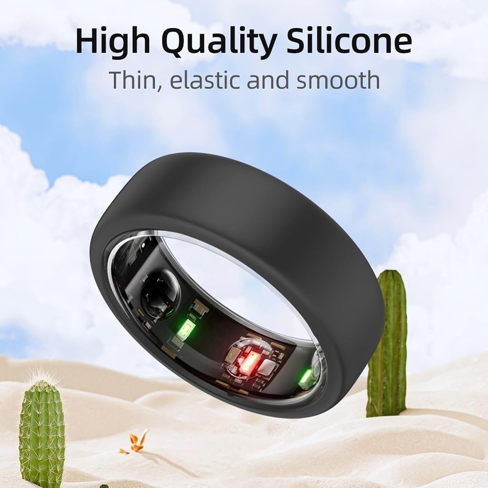 Coque en silicone Oura Ring Gen 3 taille 11-13, noir