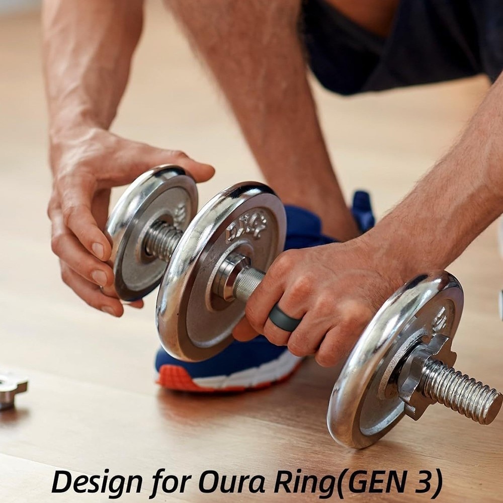 Coque en silicone Oura Ring Gen 3 taille 11-13, noir