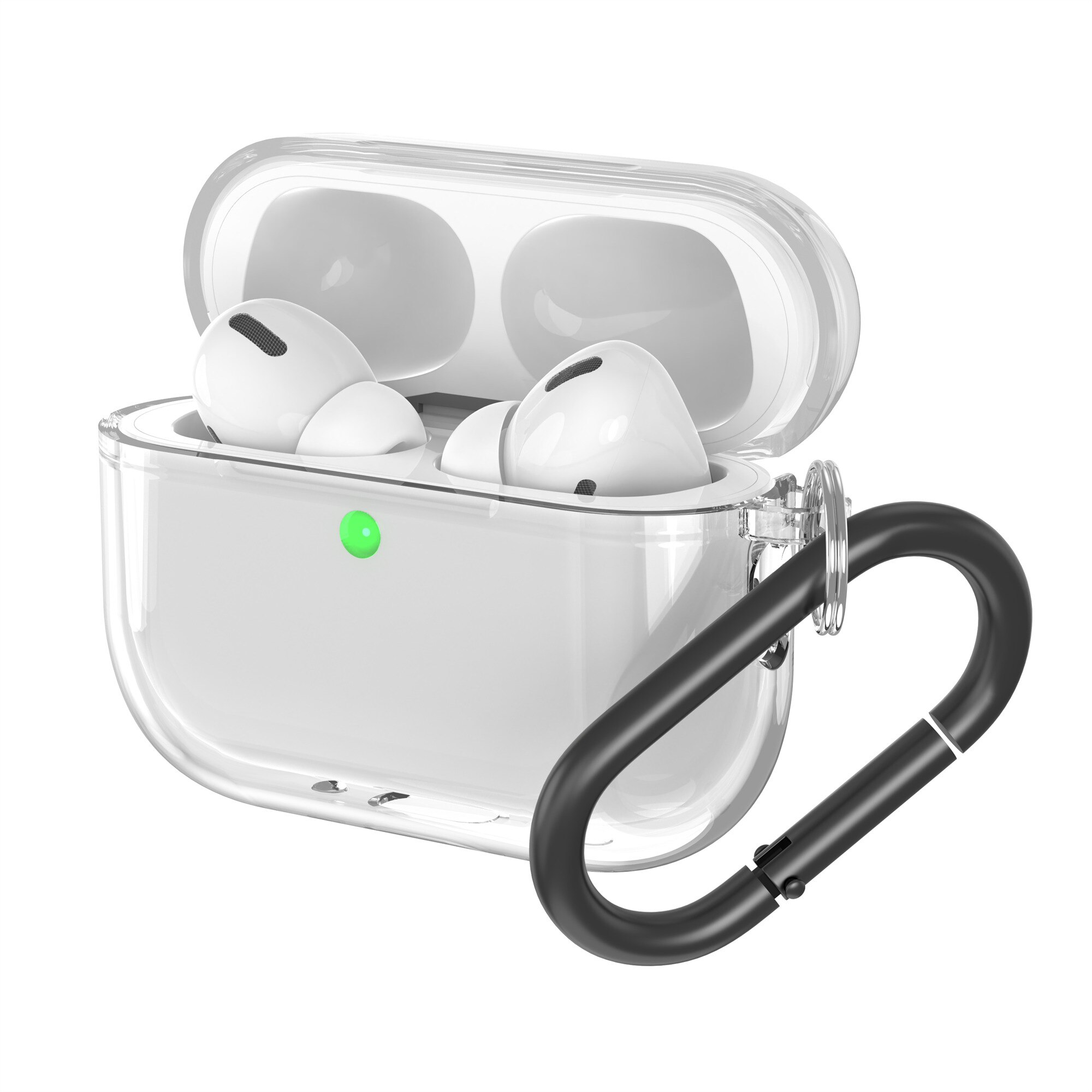 Coque en TPU avec mousqueton Apple AirPods Pro 3, transparent