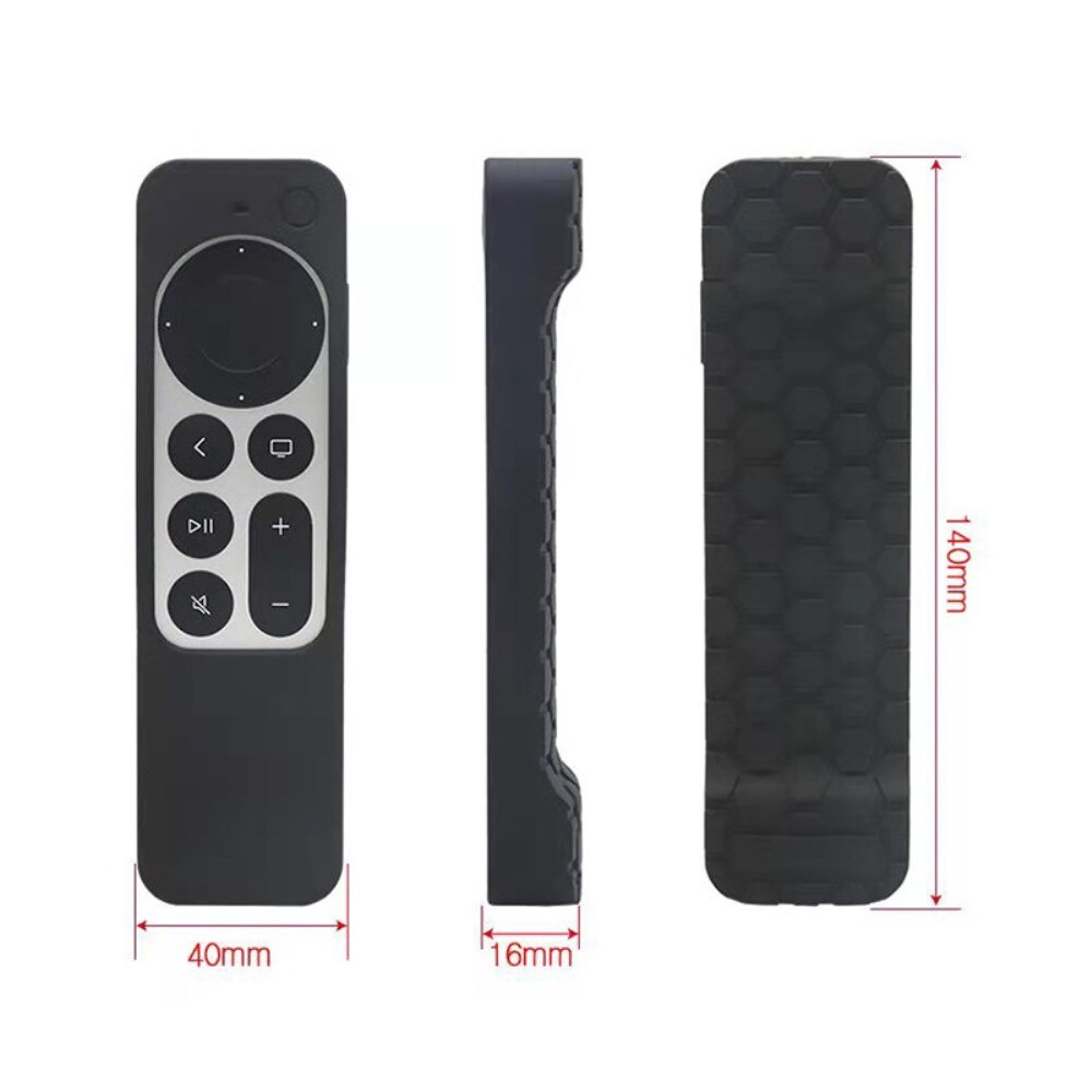 Coque en silicone pour télécommande TV 4K 2021 Noir