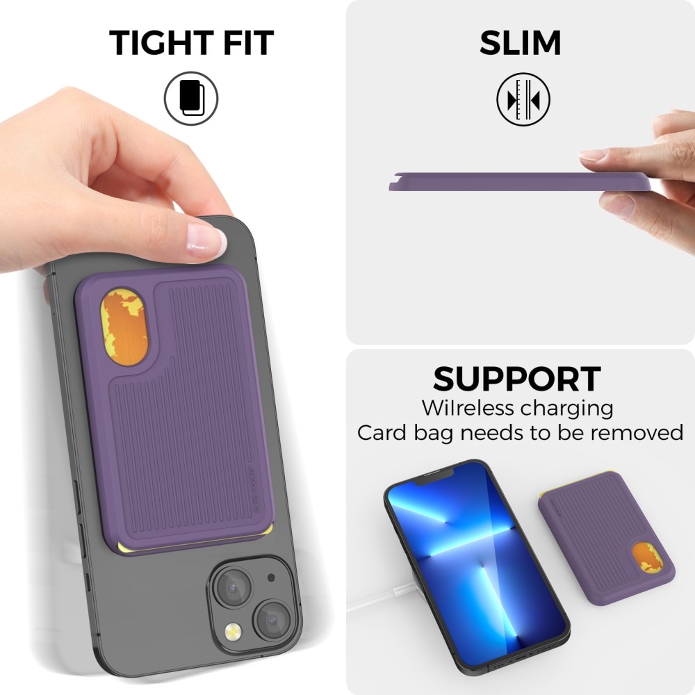 MagSafe Porte Cartes de Crédit, violet