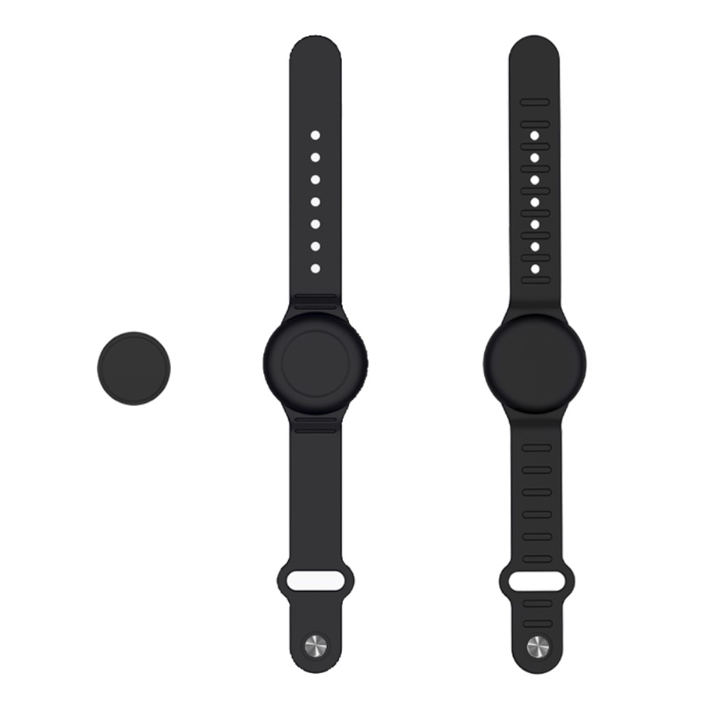 Bracelet étanche en silicone AirTag, noir