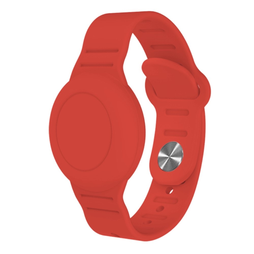 Bracelet étanche en silicone AirTag, rouge