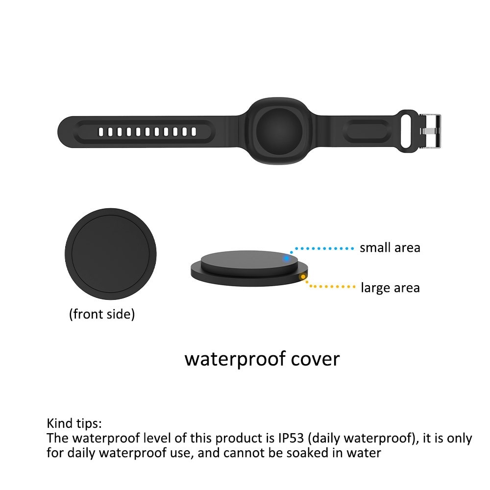 Bracelet étanche en silicone Samsung Galaxy SmartTag, noir