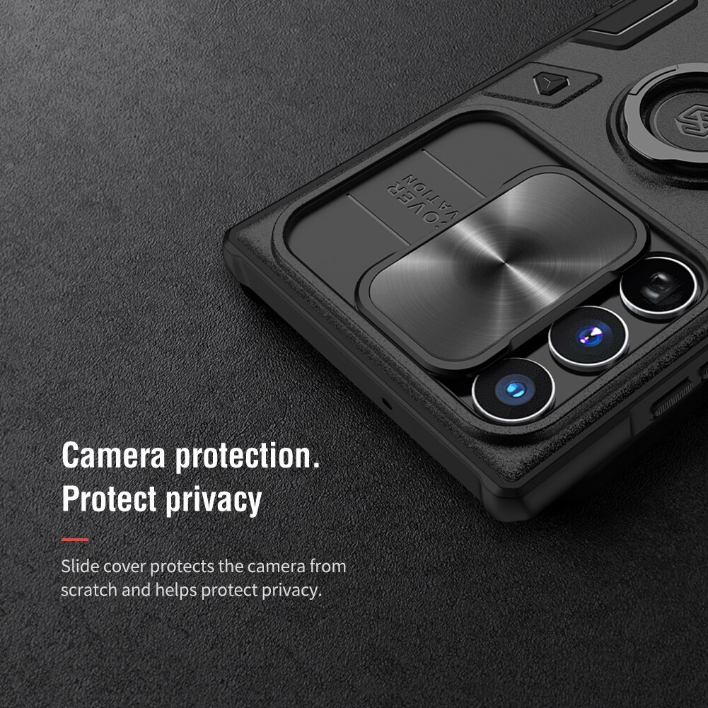 Coque CamShield Armor Samsung Galaxy S23 Ultra, noir