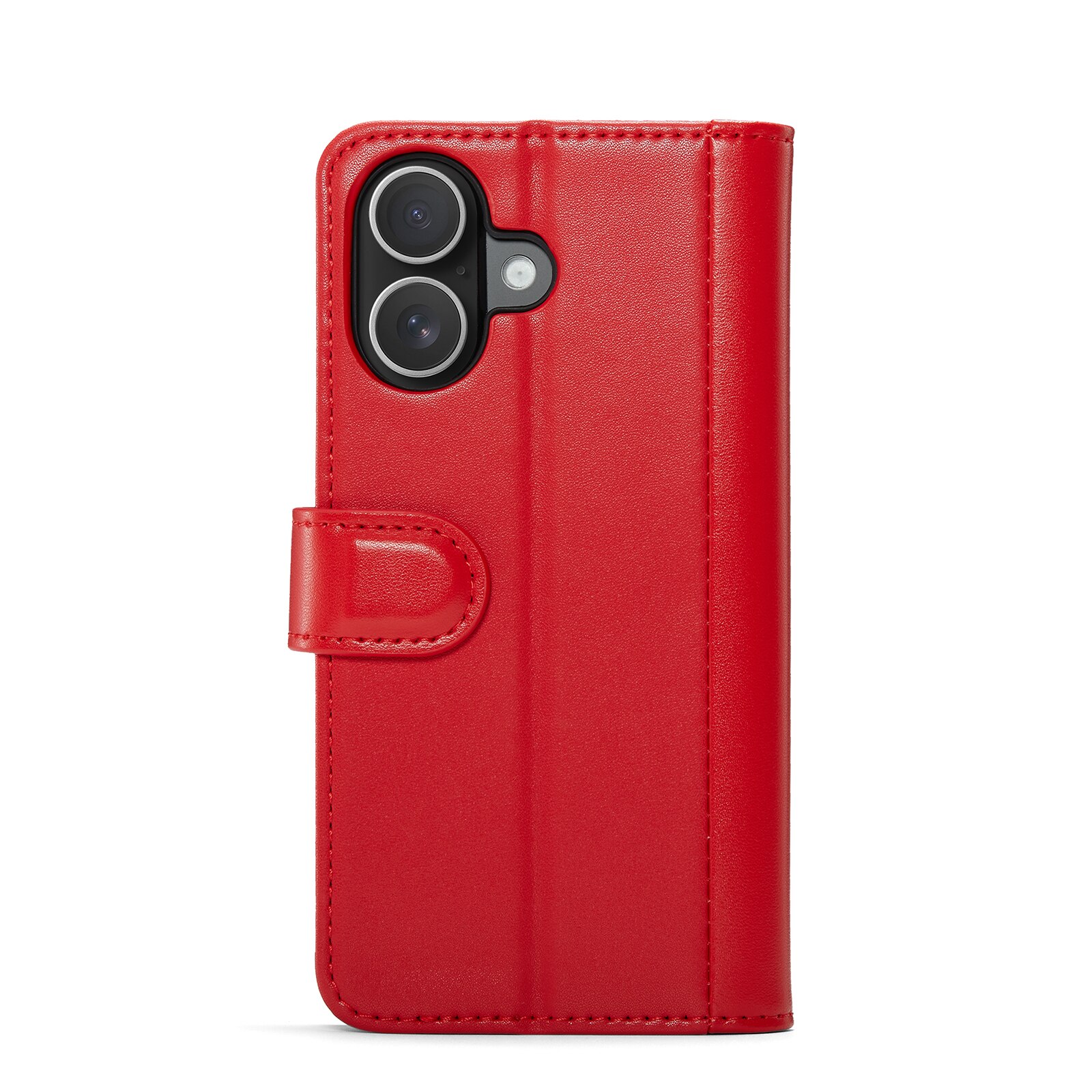 Étui en cuir veritable iPhone 16, Rouge