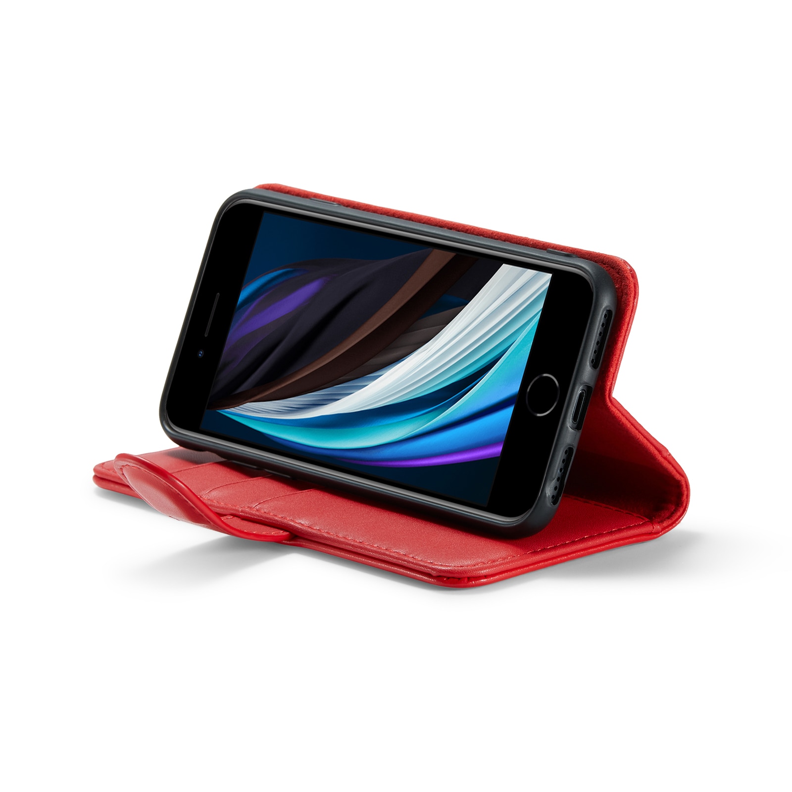 Étui en cuir veritable iPhone 8, Rouge