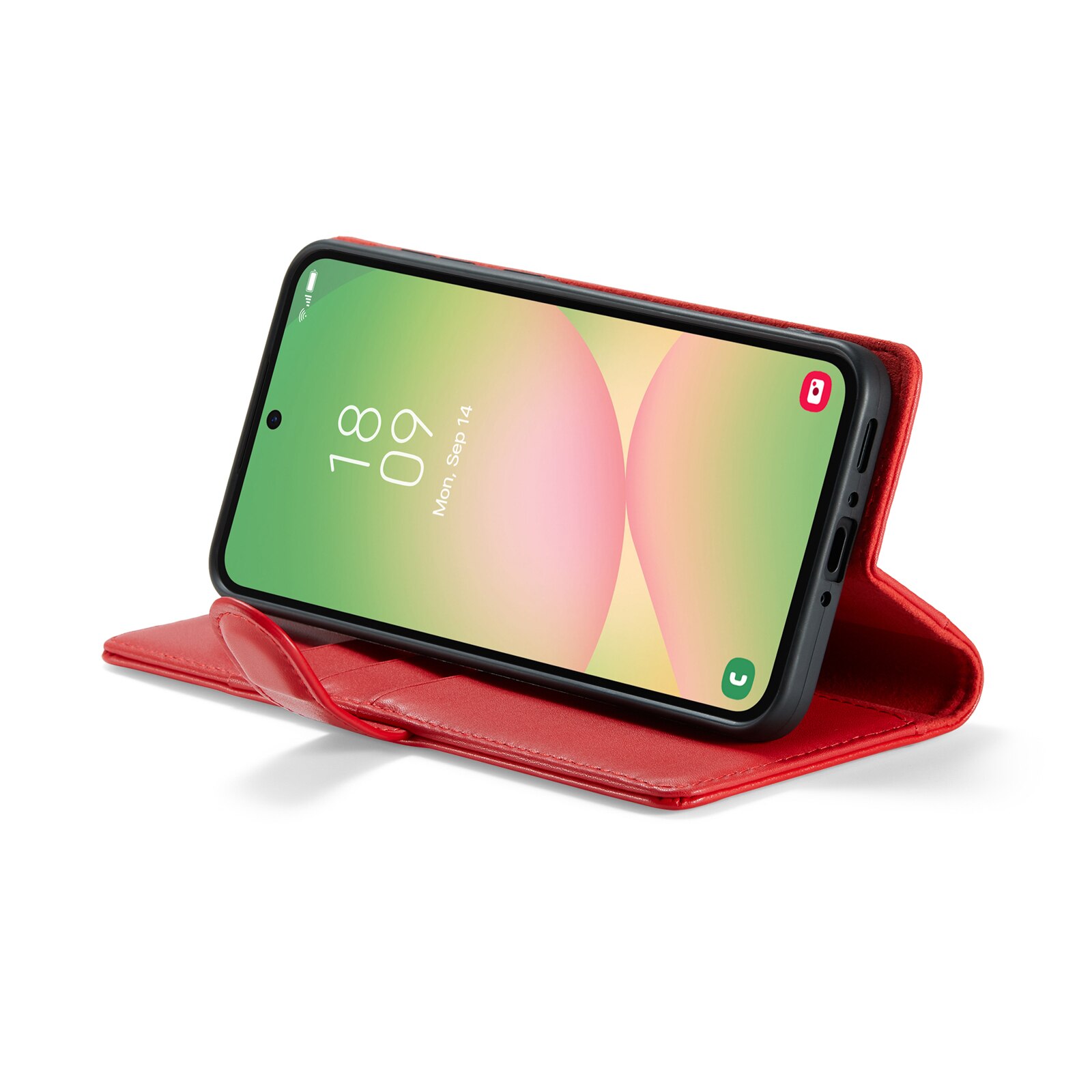 Étui en cuir veritable Samsung Galaxy A56, Rouge