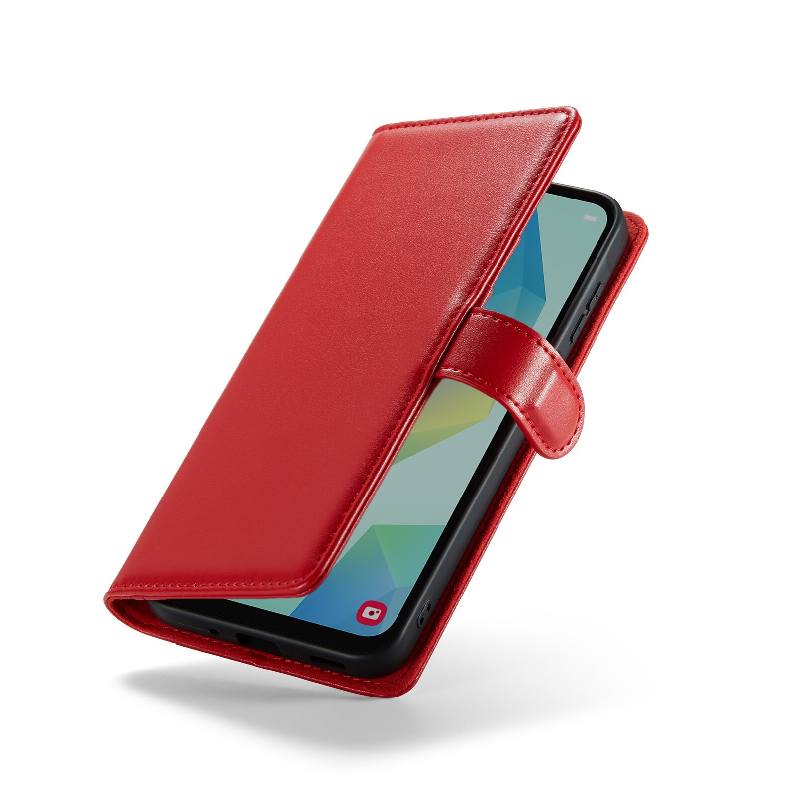 Étui en cuir veritable Samsung Galaxy A16, Rouge