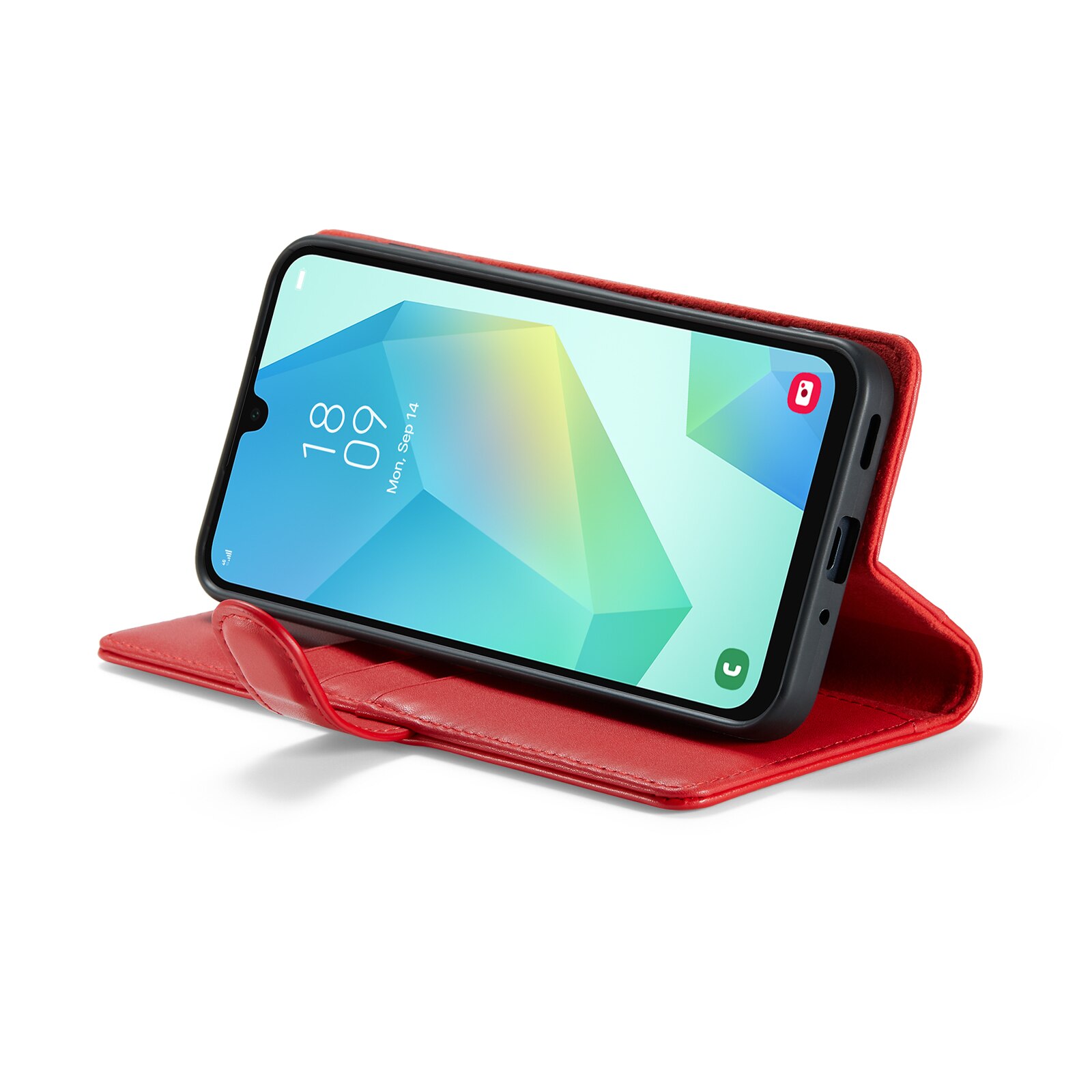 Étui en cuir veritable Samsung Galaxy A16, Rouge