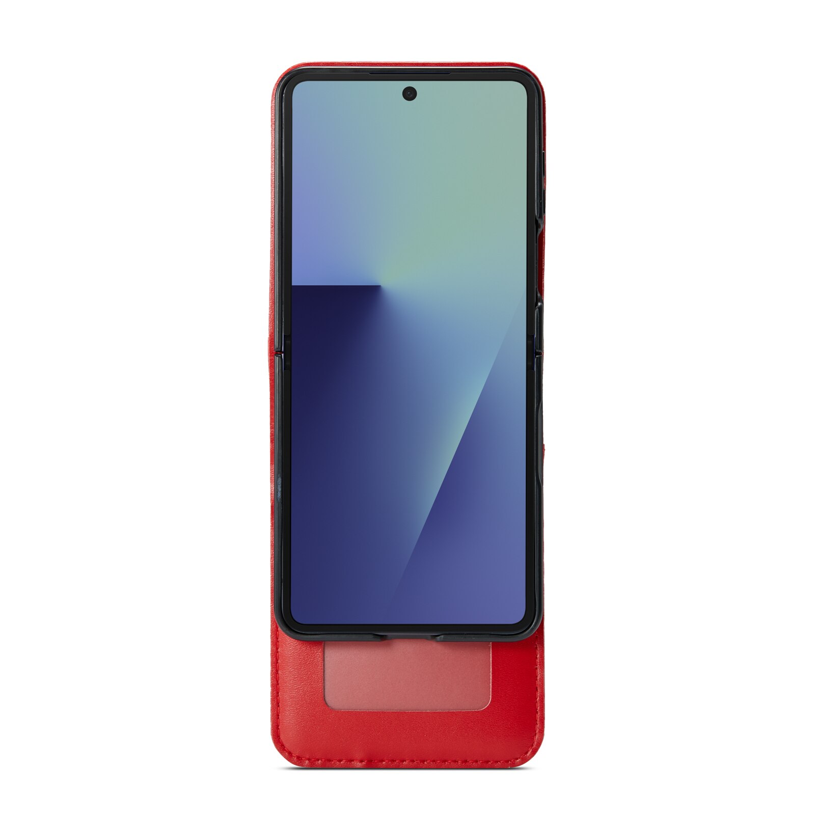 Étui en cuir veritable Samsung Galaxy Z Flip 7, Rouge