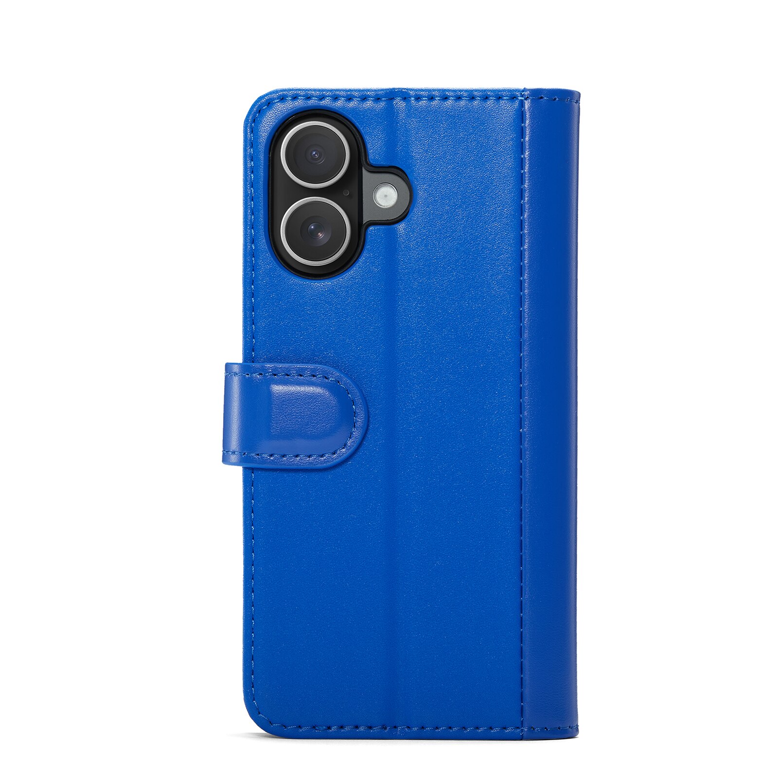 Étui en cuir veritable iPhone 16, Bleu