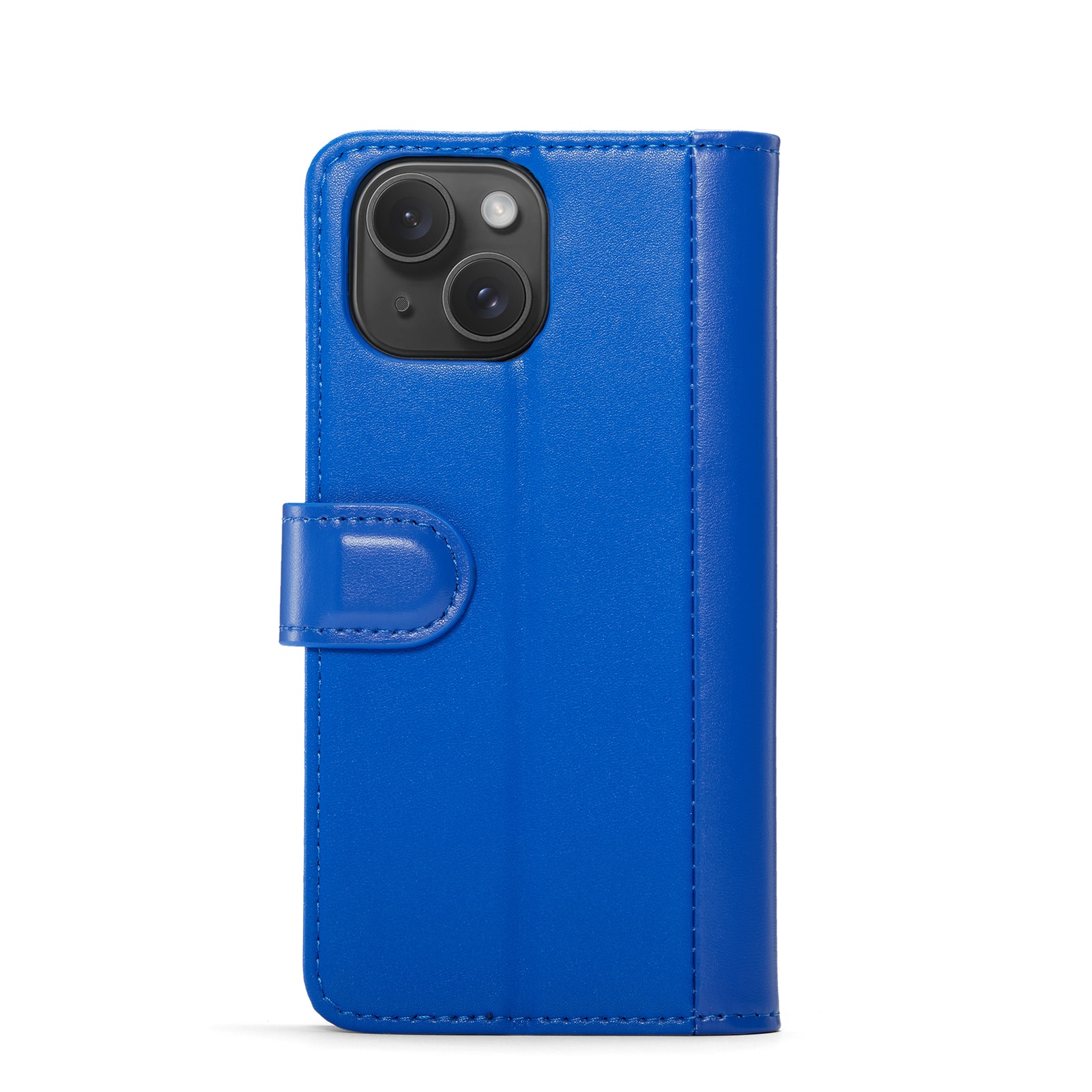 Étui en cuir veritable iPhone 13, Bleu