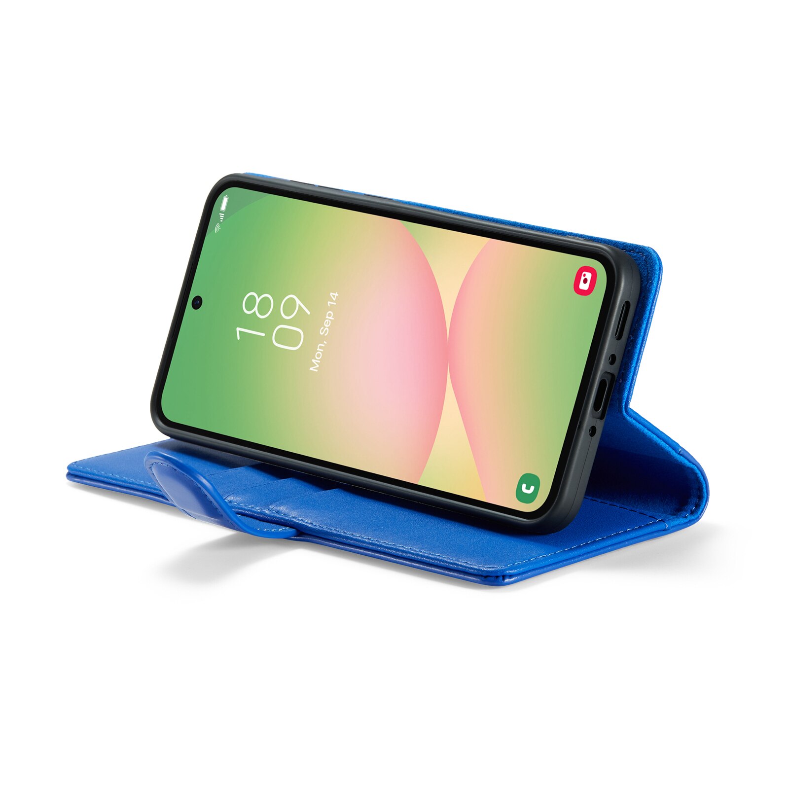 Étui en cuir veritable Samsung Galaxy A56, Bleu