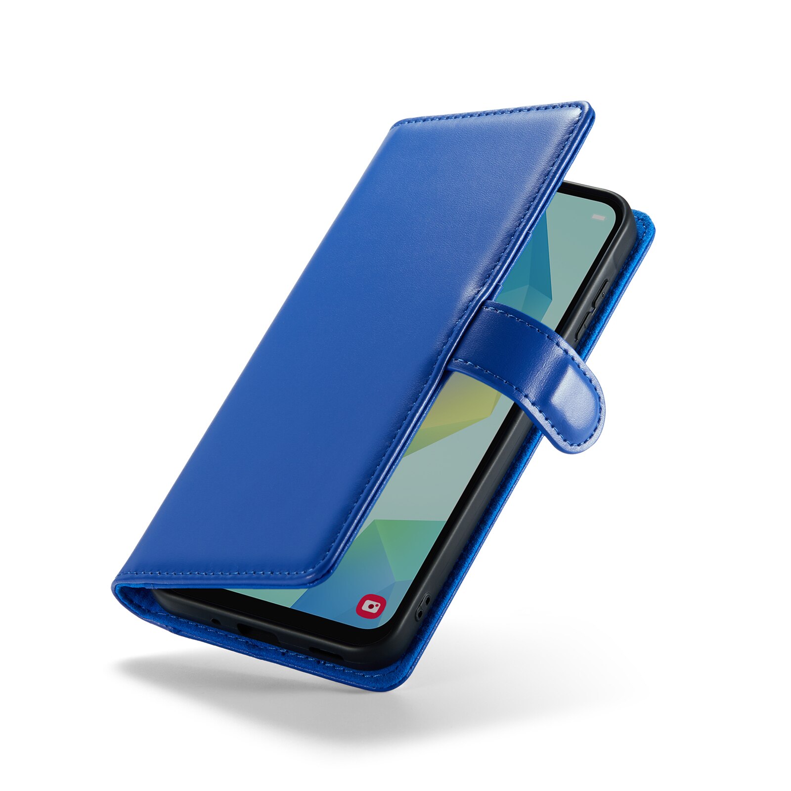 Étui en cuir veritable Samsung Galaxy A16, Bleu