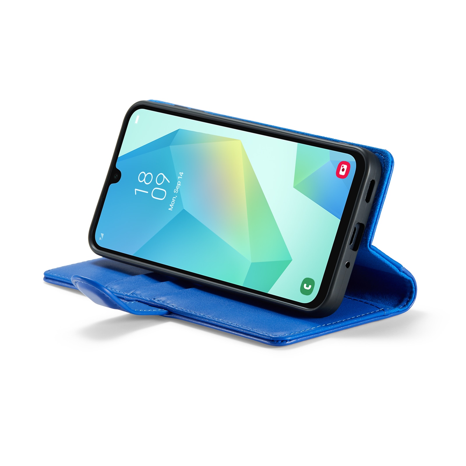 Étui en cuir veritable Samsung Galaxy A16, Bleu
