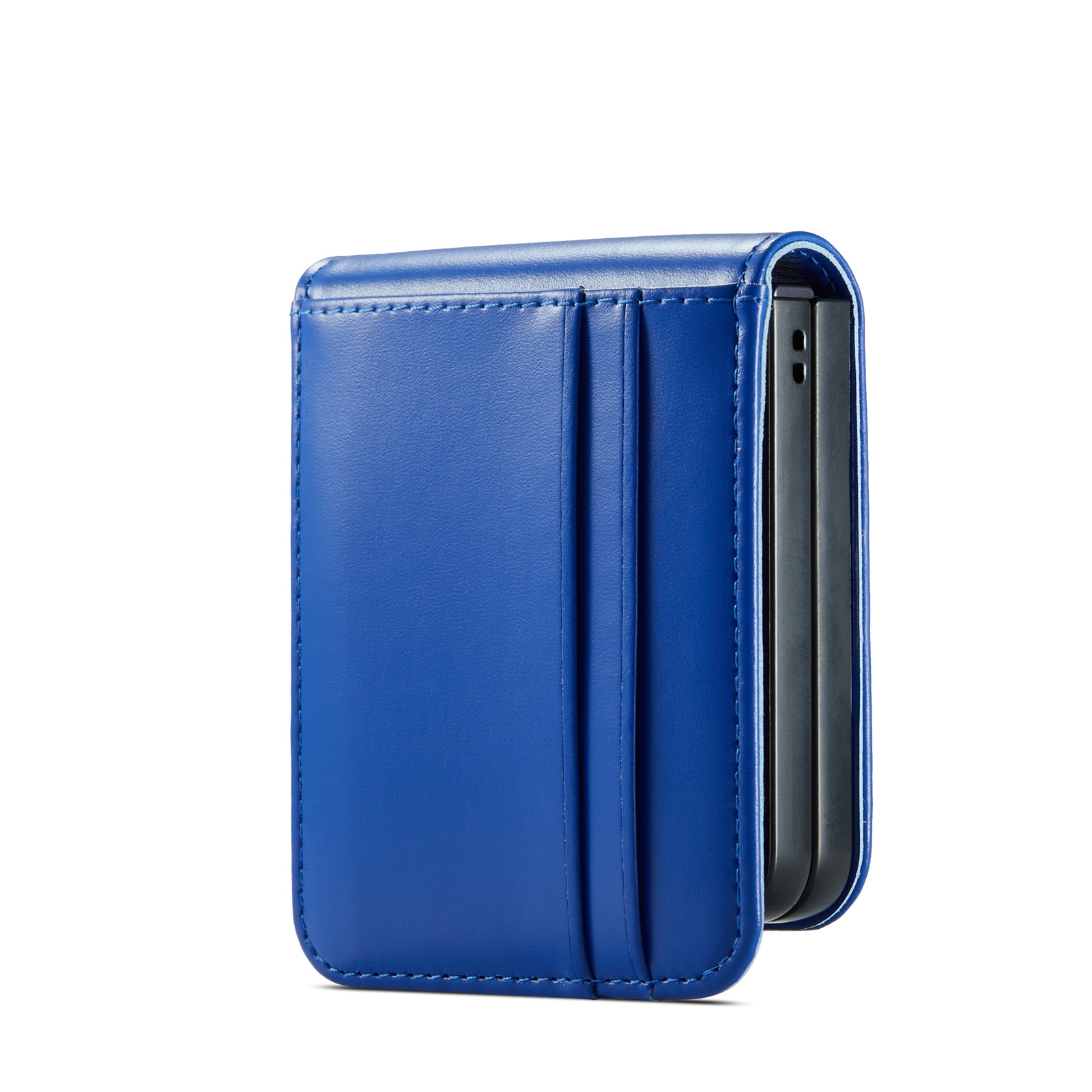 Étui en cuir veritable Samsung Galaxy Z Flip 7, Bleu