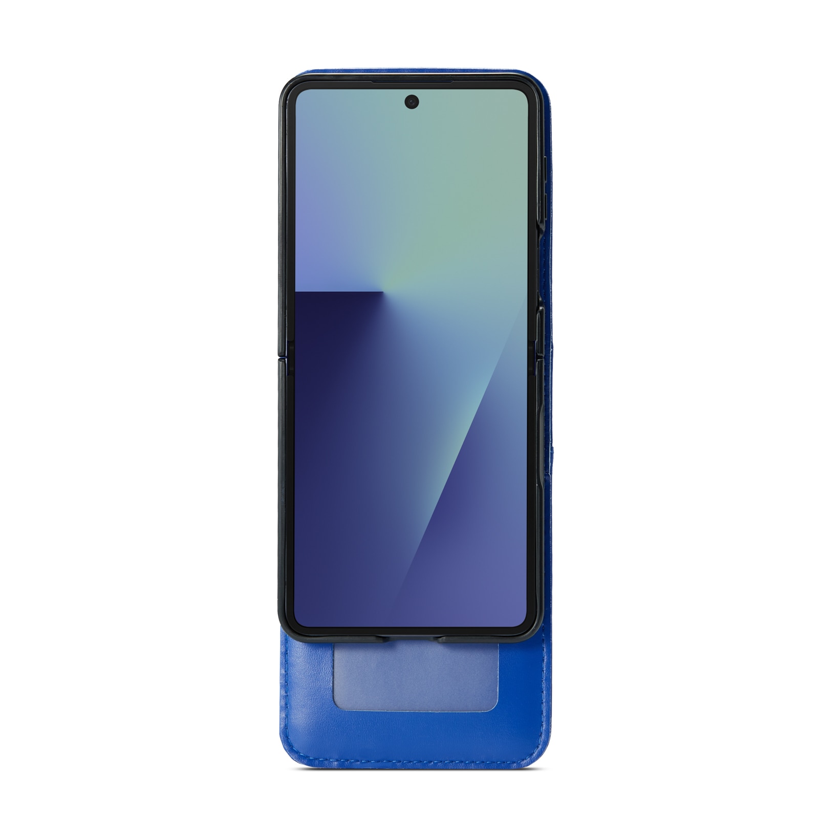 Étui en cuir veritable Samsung Galaxy Z Flip 7, Bleu