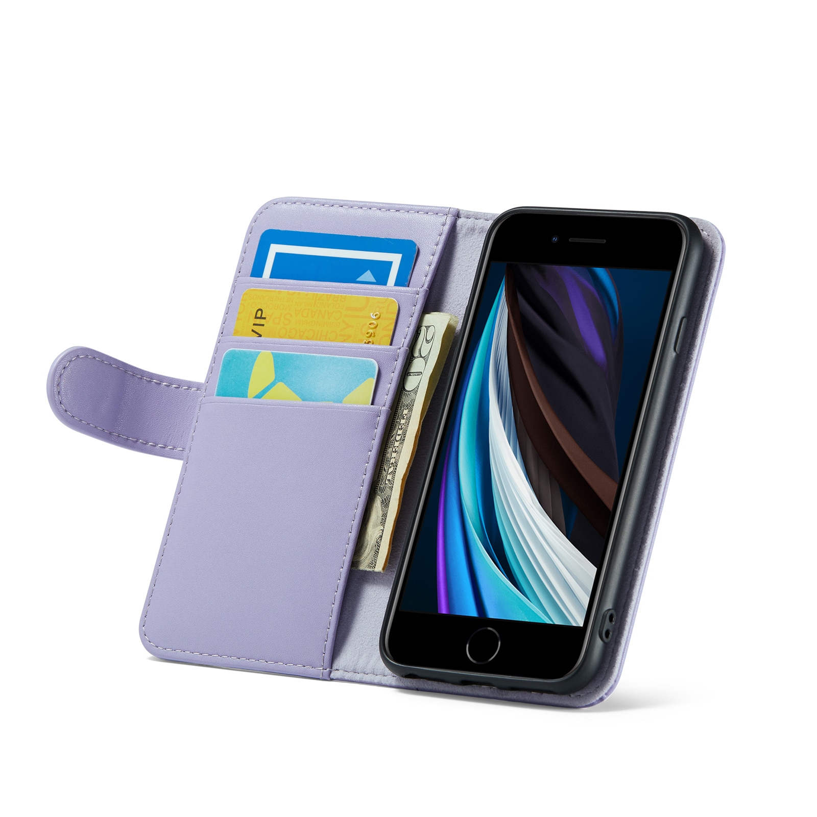 Étui en cuir veritable iPhone 7, Violet